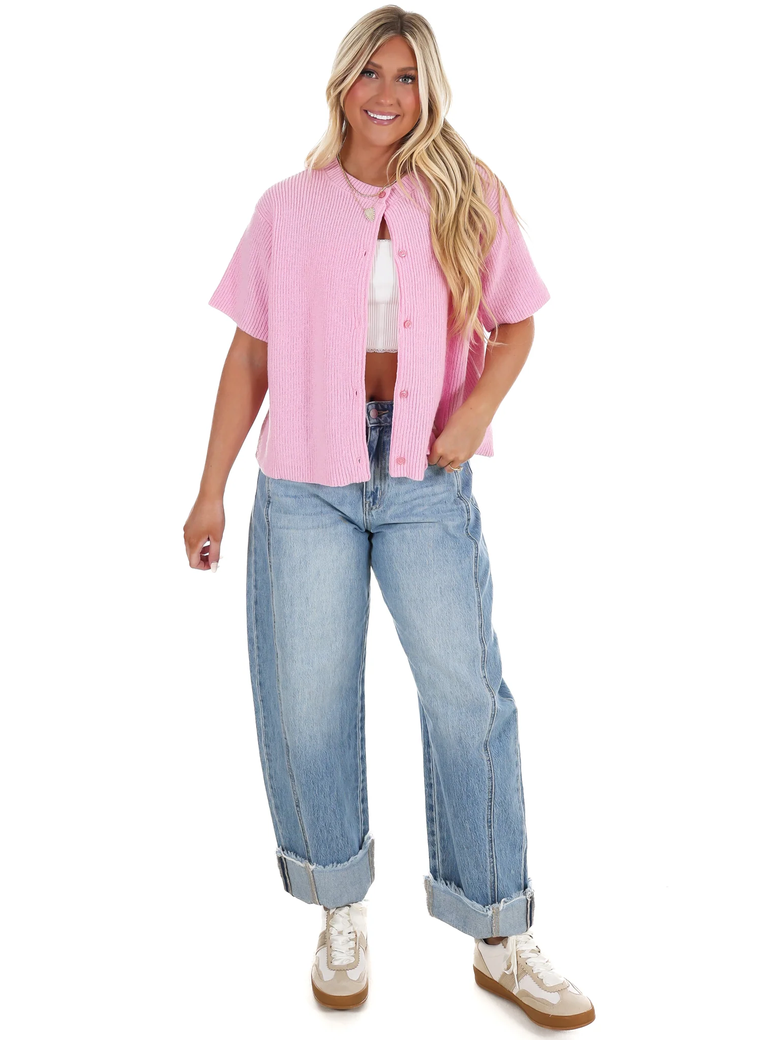 Let's Go There Short Sleeve Sweater Cardigan - Image 7
