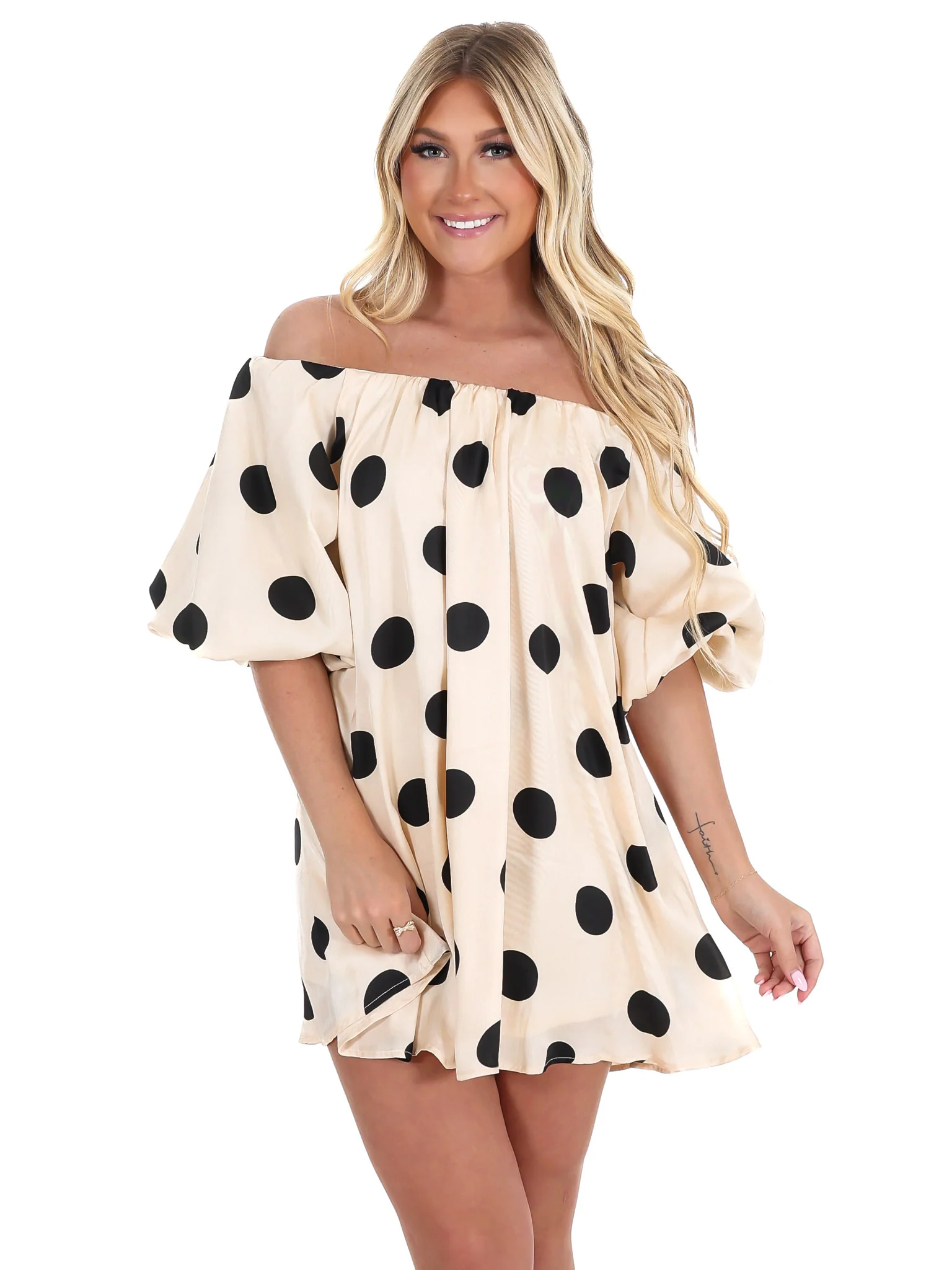Living My Best Life Polkadot Mini Dress