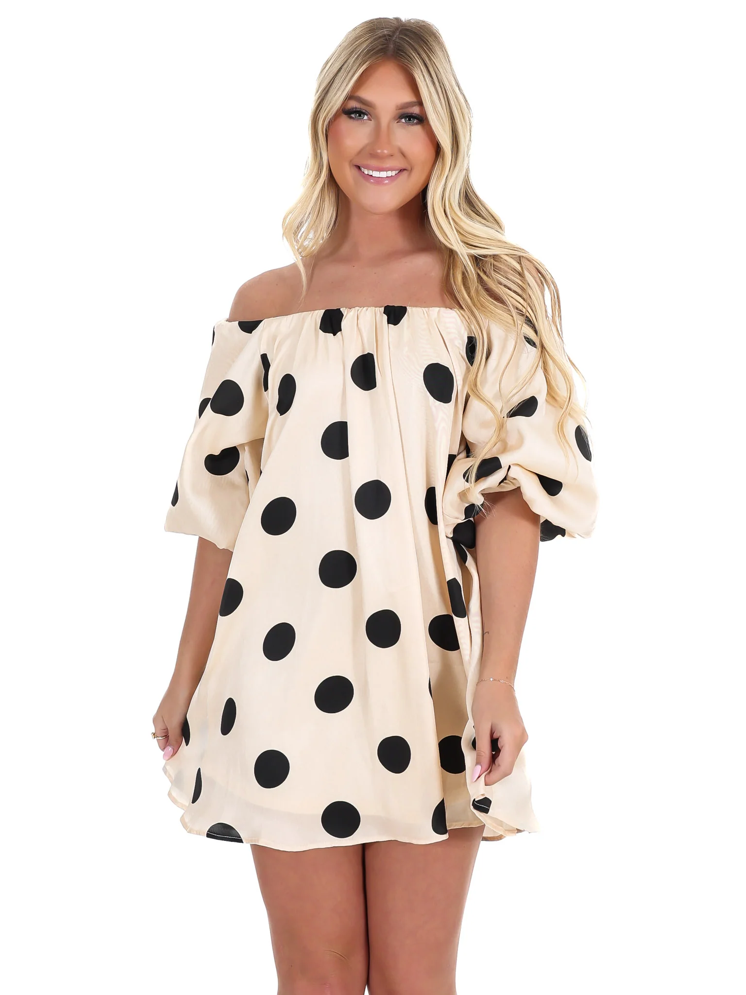 Living My Best Life Polkadot Mini Dress - Image 3