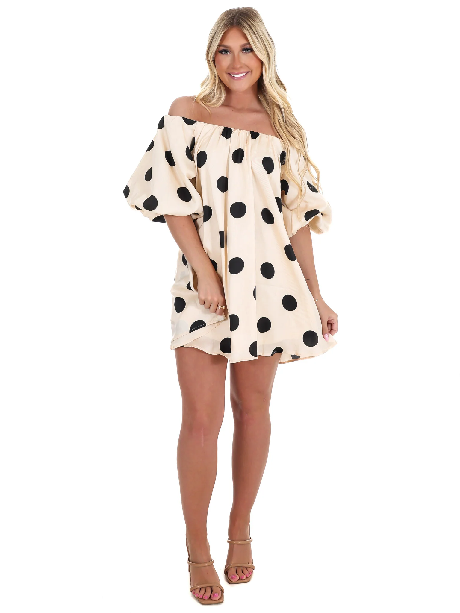 Living My Best Life Polkadot Mini Dress - Image 4