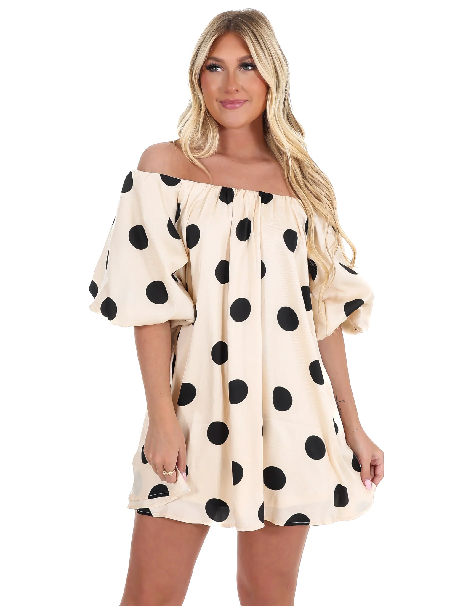 Living My Best Life Polkadot Mini Dress - Image 5