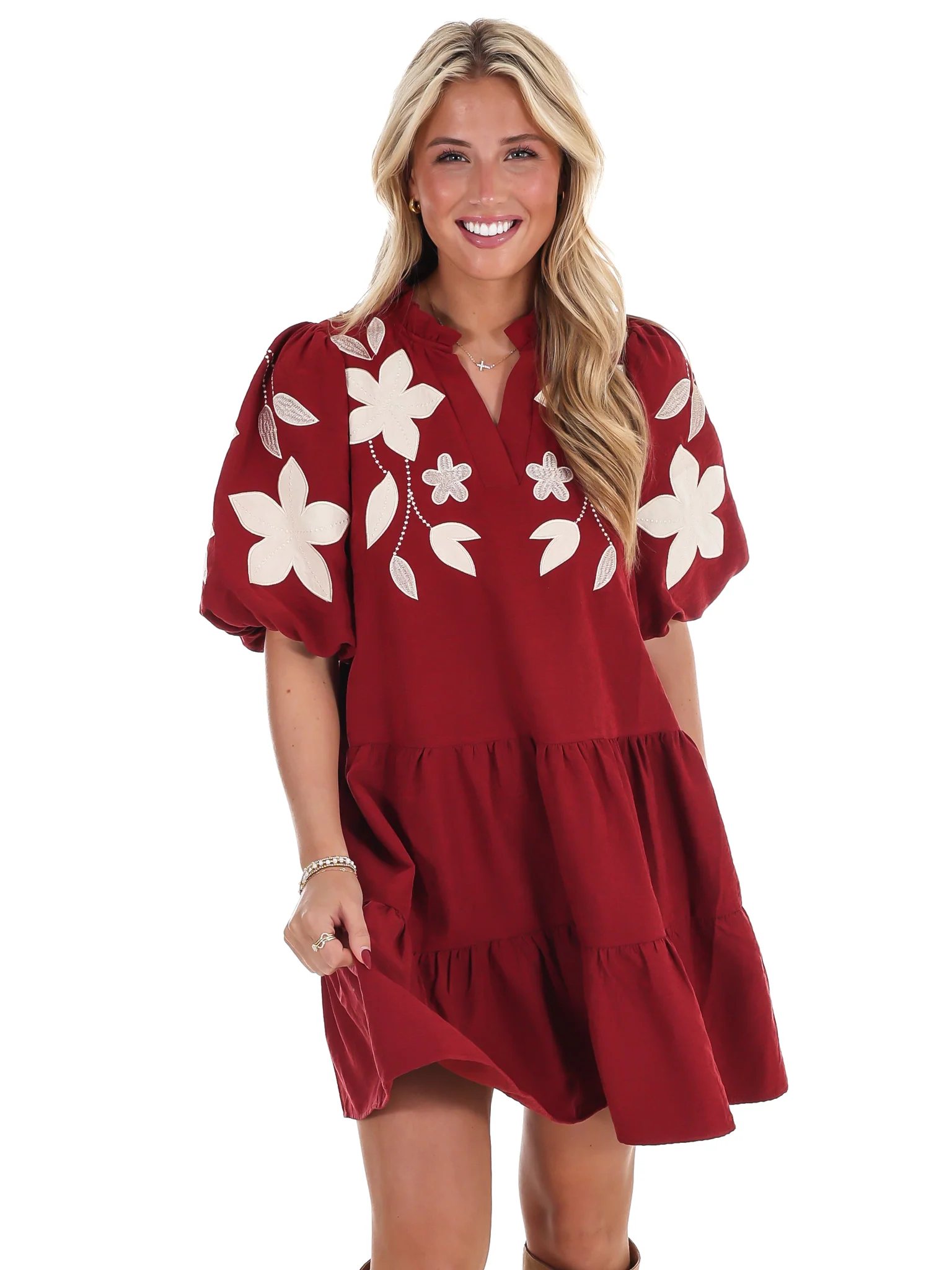 Long Story Short Embroidered Mini Dress - Image 3