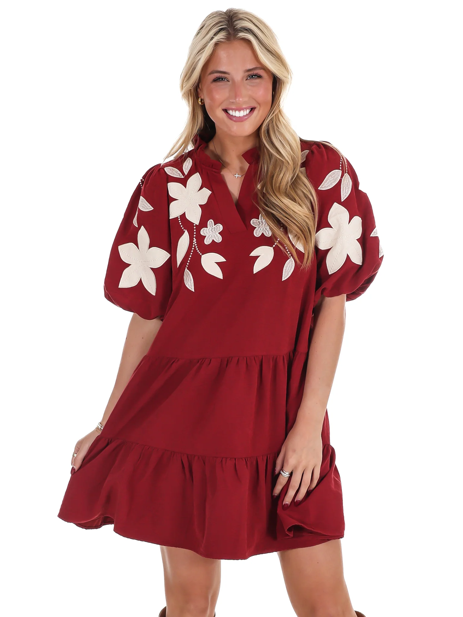 Long Story Short Embroidered Mini Dress - Image 5
