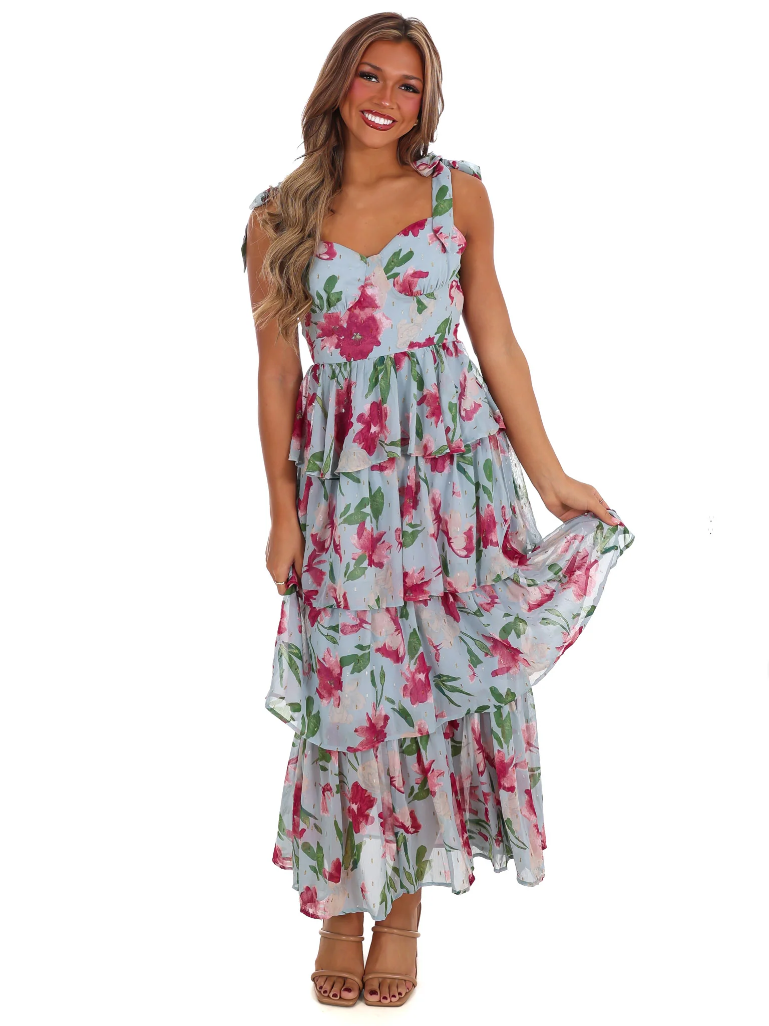 Look After You Floral Ruffle Maxi Dress - Image 3