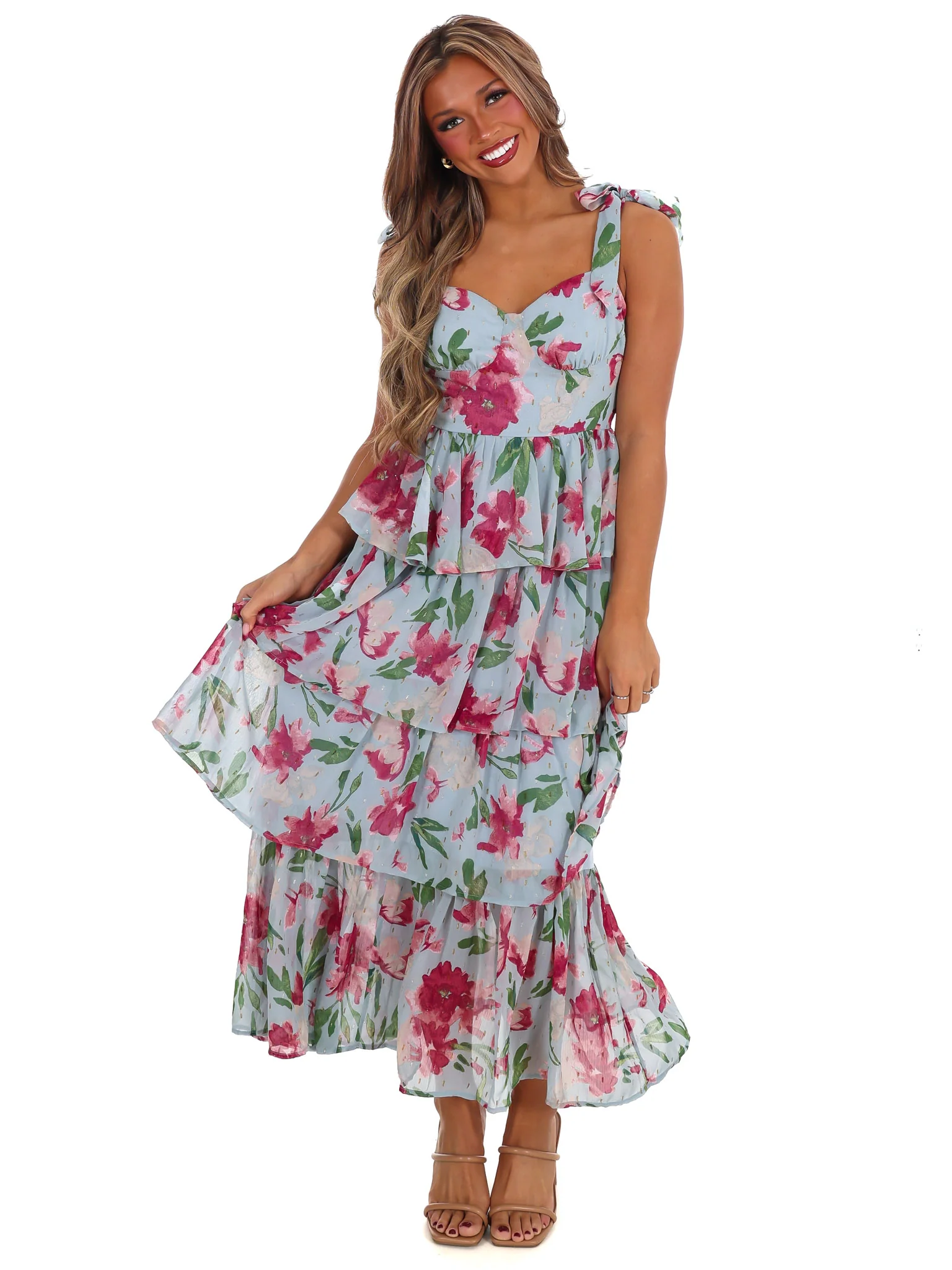 Look After You Floral Ruffle Maxi Dress - Image 4