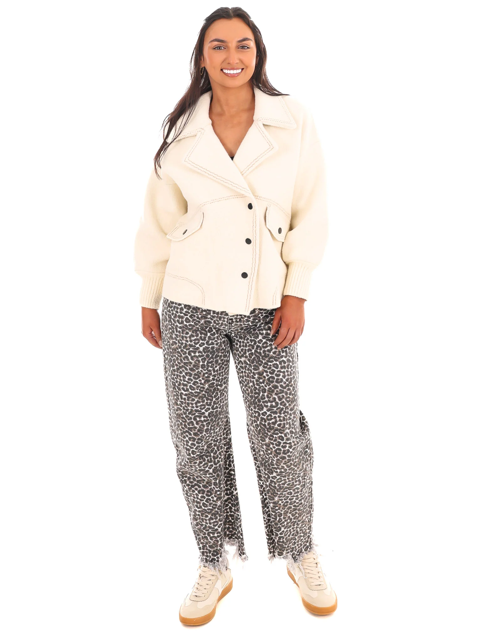 Lost in Your Love Contrast Sweater Jacket - Image 4