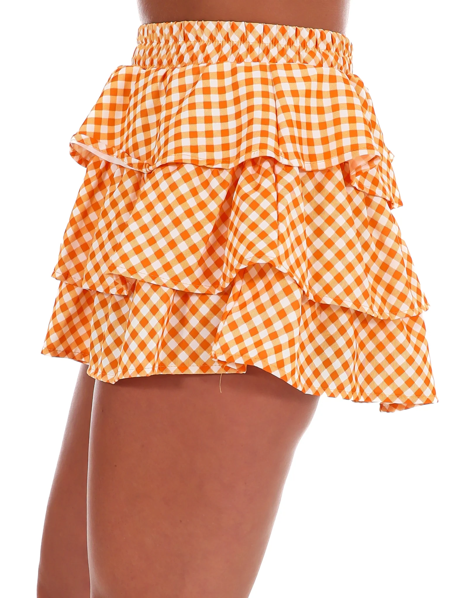 Loud Crowd Gingham Ruffle Skirt - Image 2