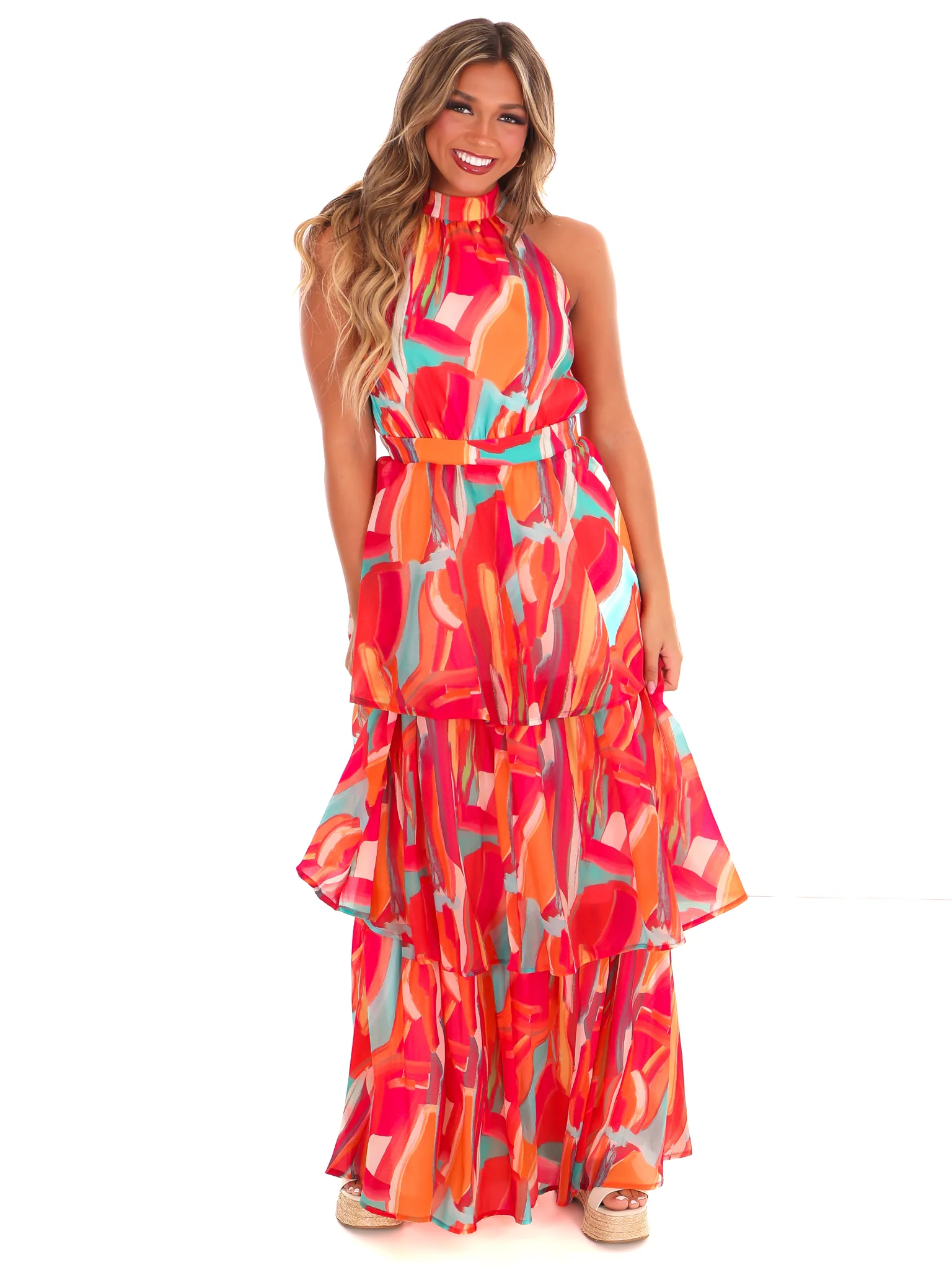 Love and Laughter Halter Maxi Dress - Image 3