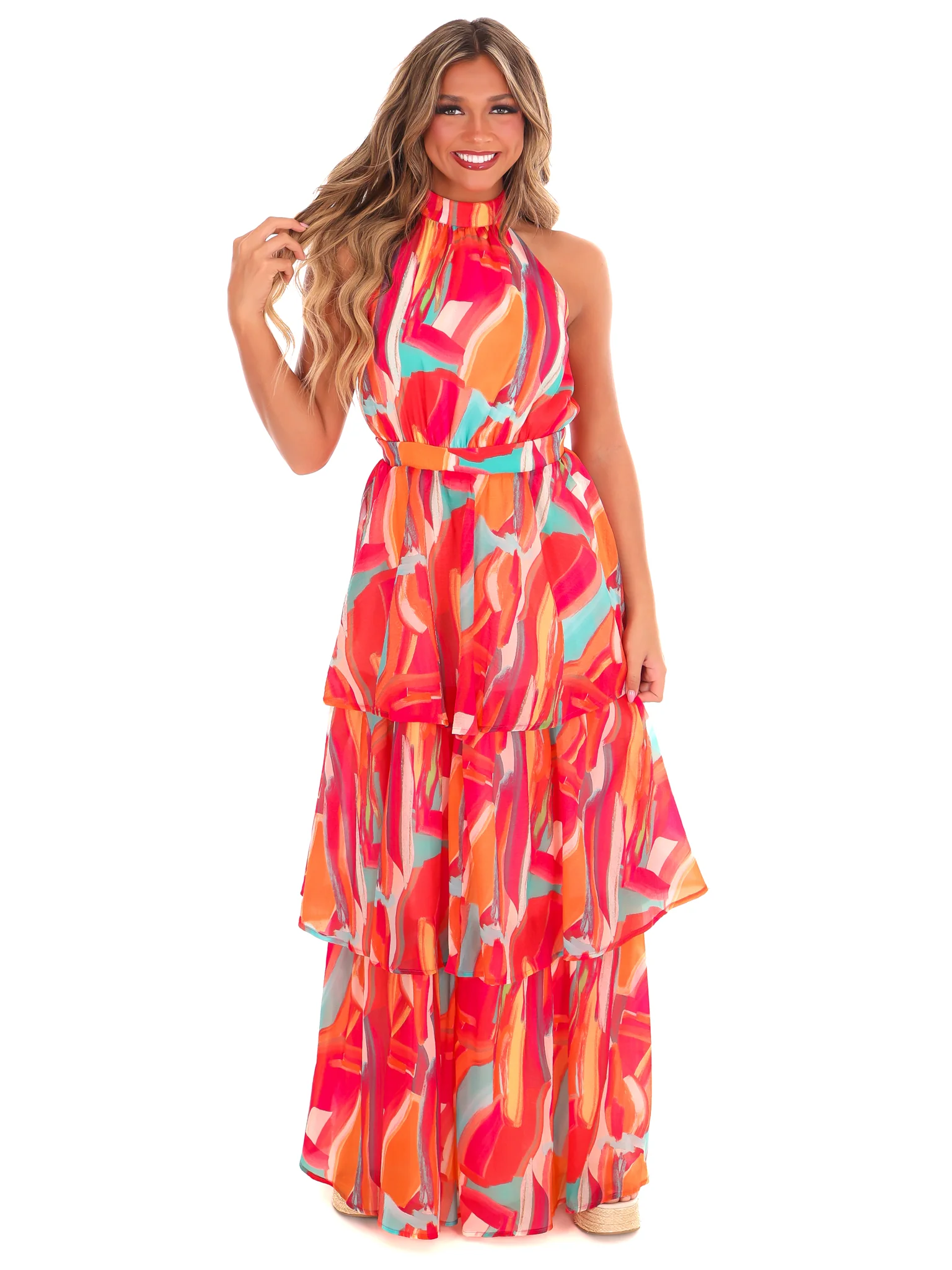 Love and Laughter Halter Maxi Dress - Image 4