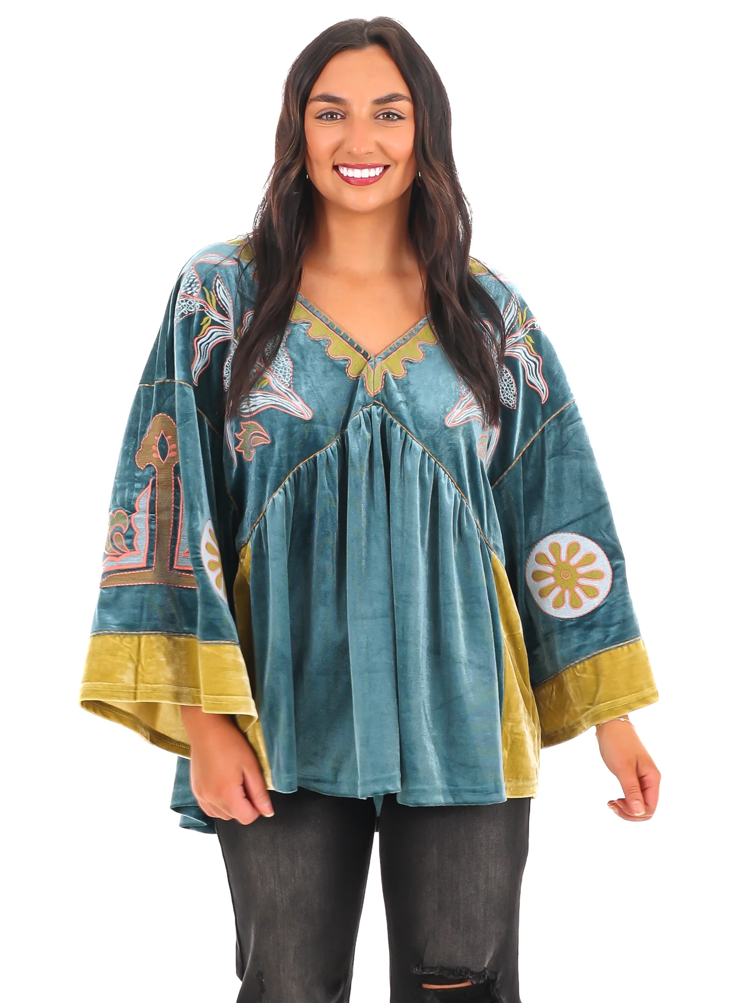 Love On the Brain Velvet Babydoll Top - Image 3