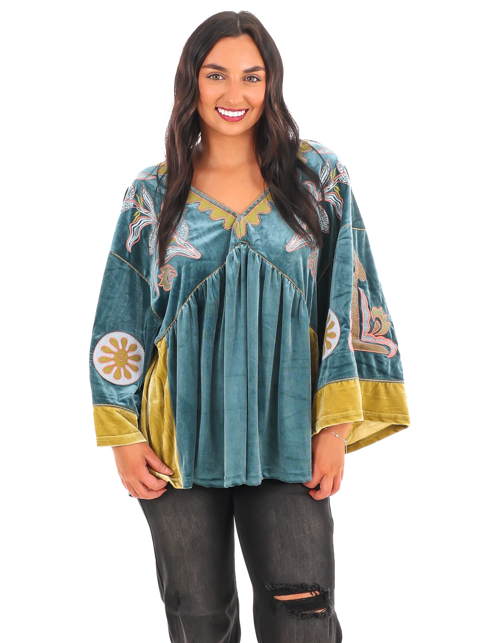 Love On the Brain Velvet Babydoll Top - Image 5