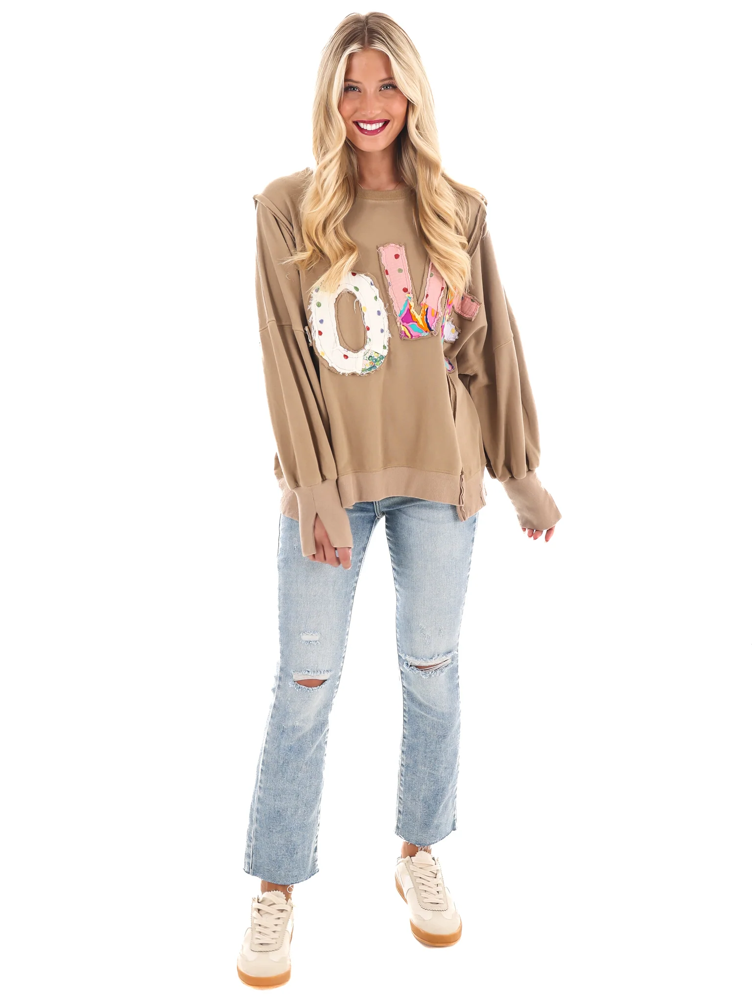 Love One Another Terry Knit Pullover - Image 4