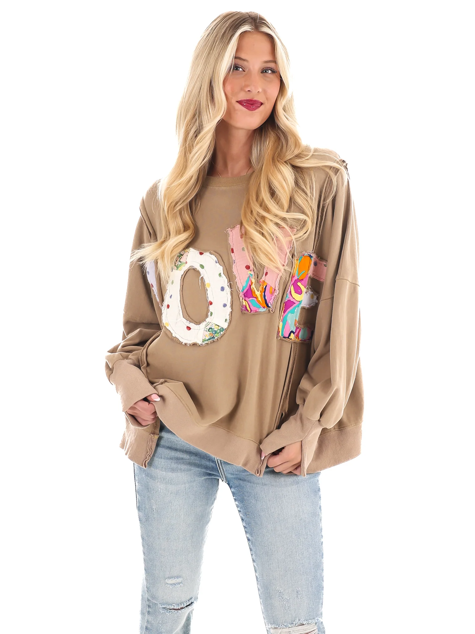 Love One Another Terry Knit Pullover - Image 5