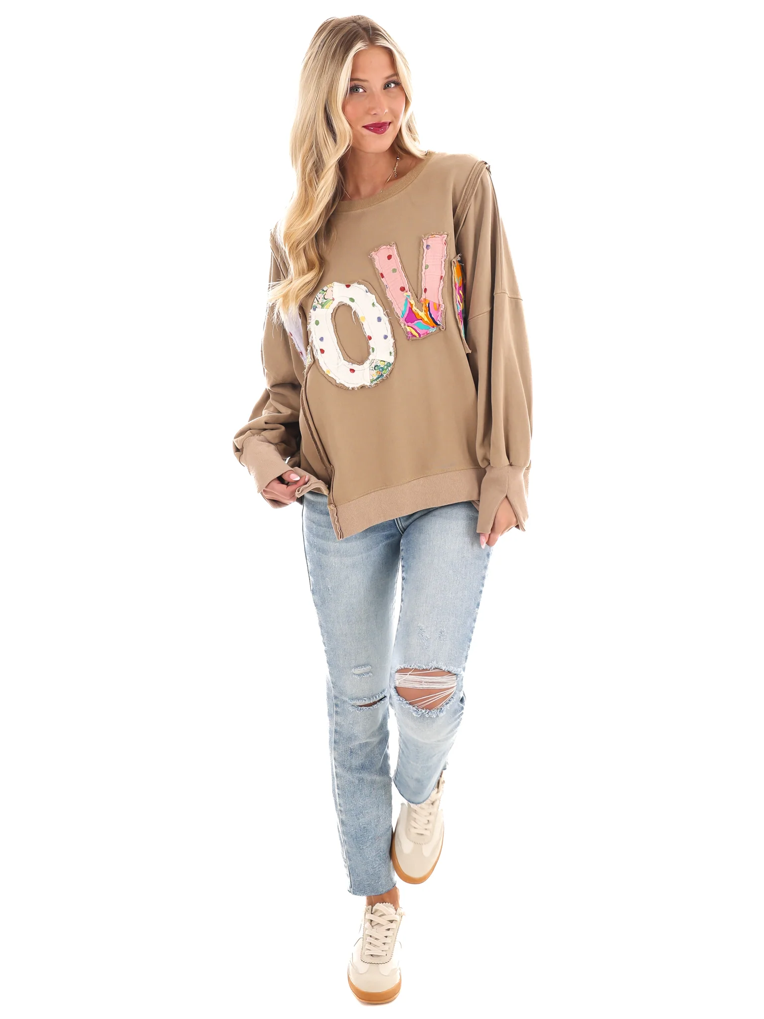 Love One Another Terry Knit Pullover - Image 6