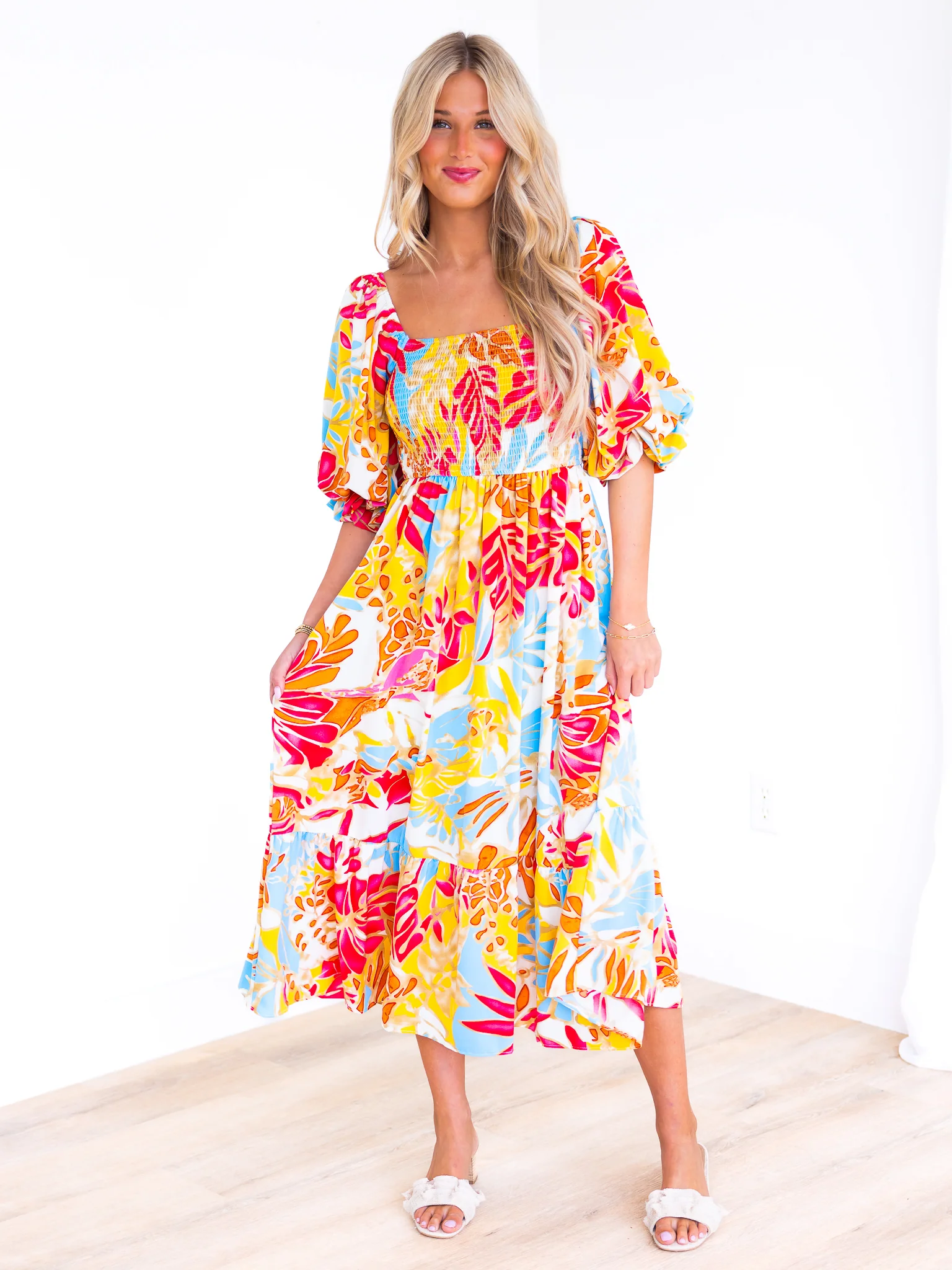 Love Power Print Midi Dress - Image 4