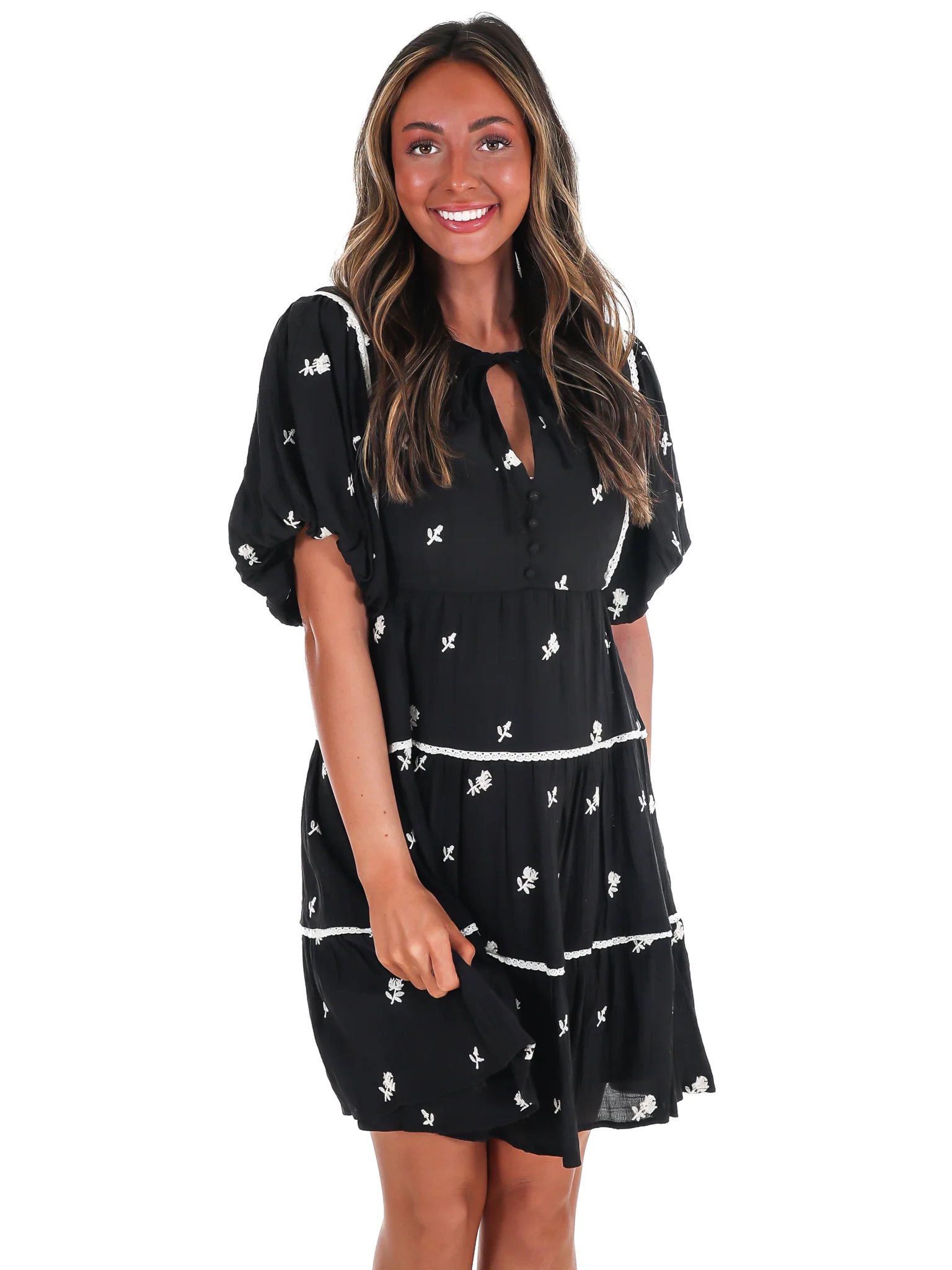 Love Without End Floral Embroidered Dress - Image 3