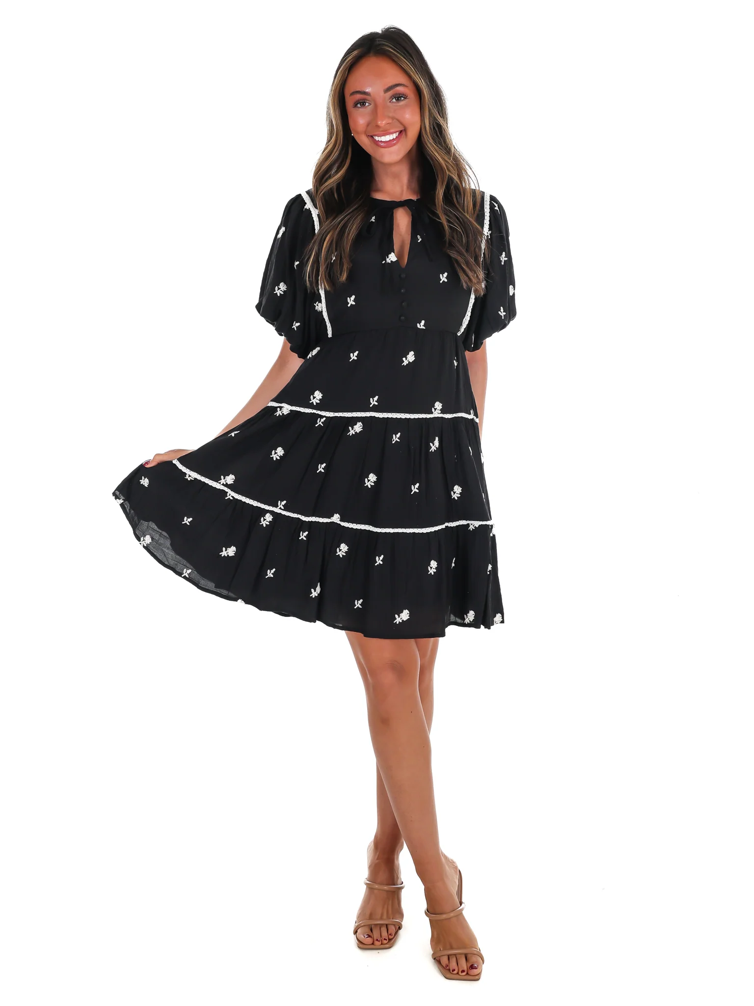 Love Without End Floral Embroidered Dress - Image 4