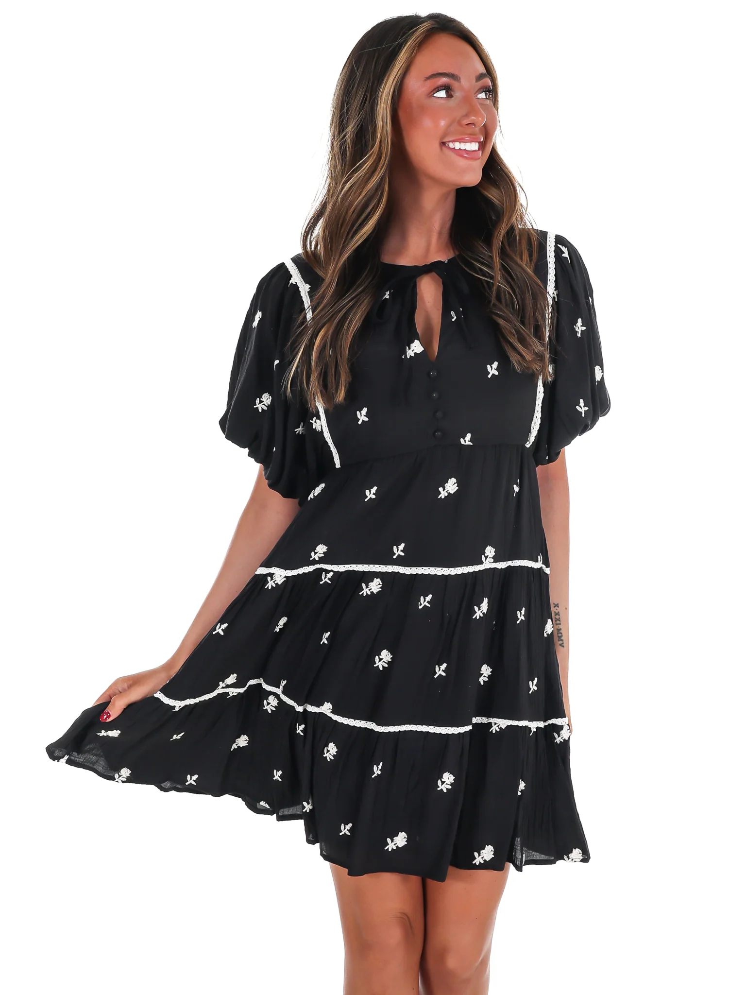 Love Without End Floral Embroidered Dress - Image 5
