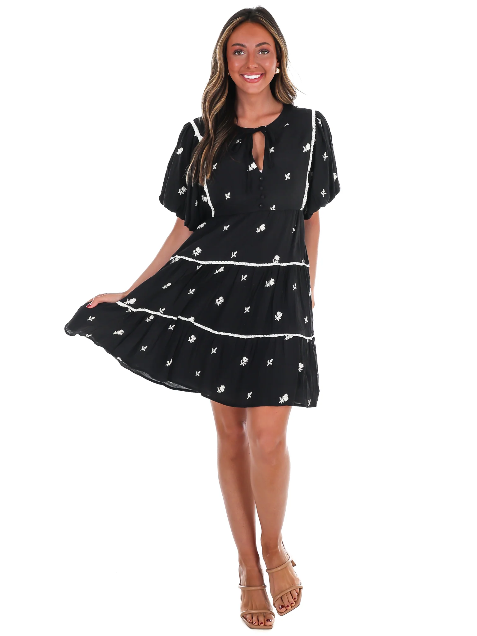 Love Without End Floral Embroidered Dress - Image 7