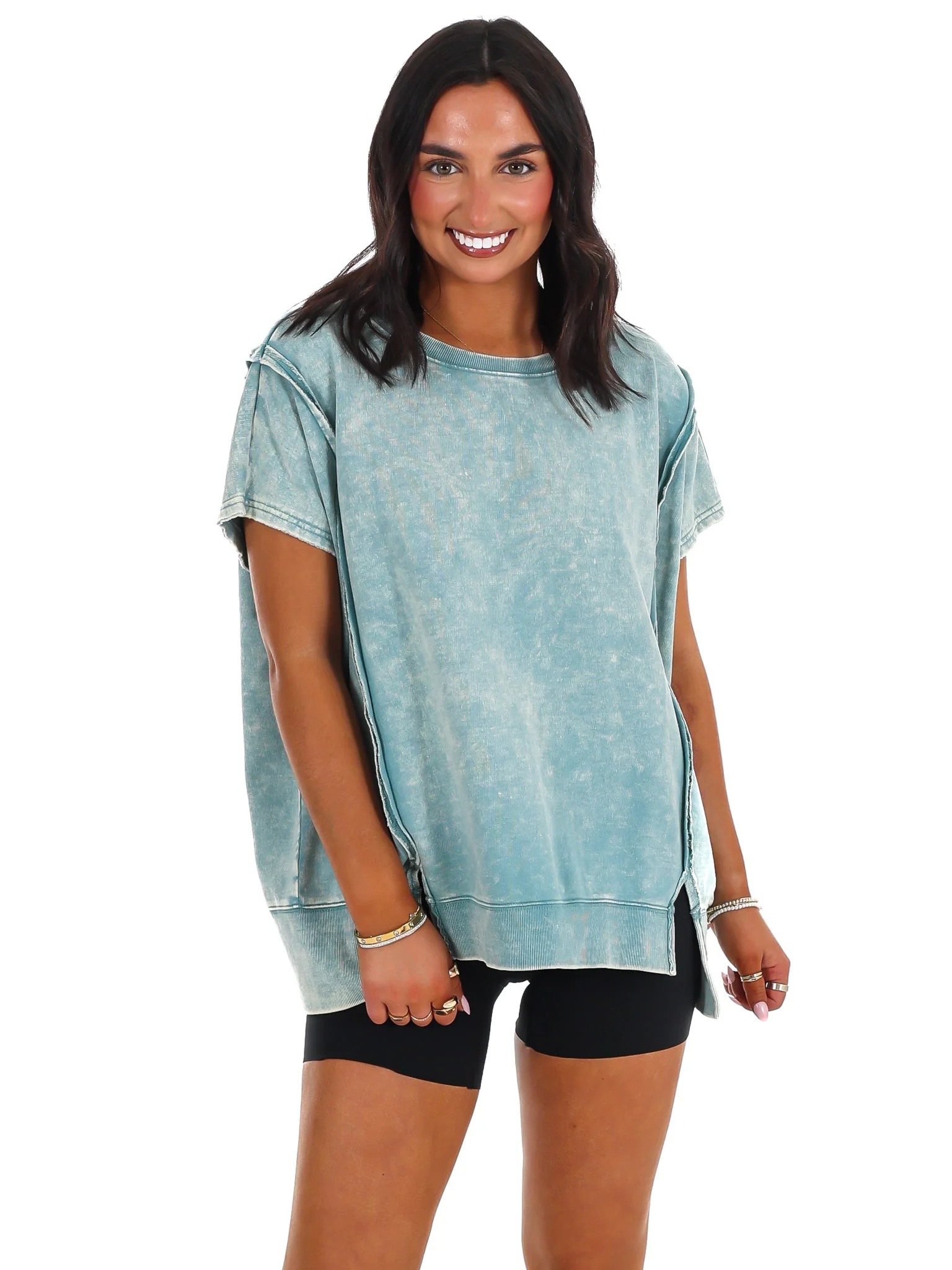 Lovely Days Acid Wash Hi-Low Top - Image 21