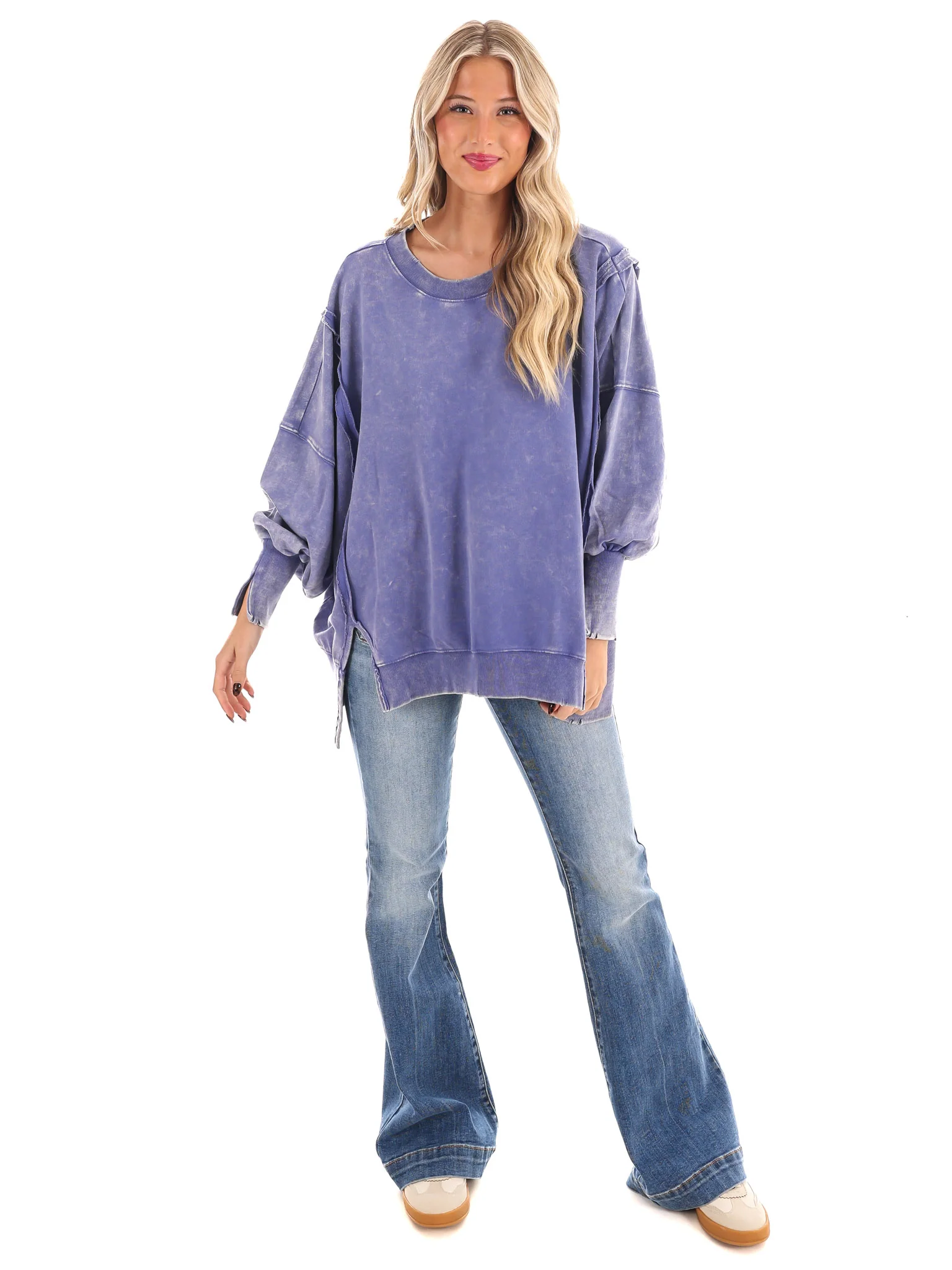 Lovely Life Acid Wash Sweatshirt - Image 14