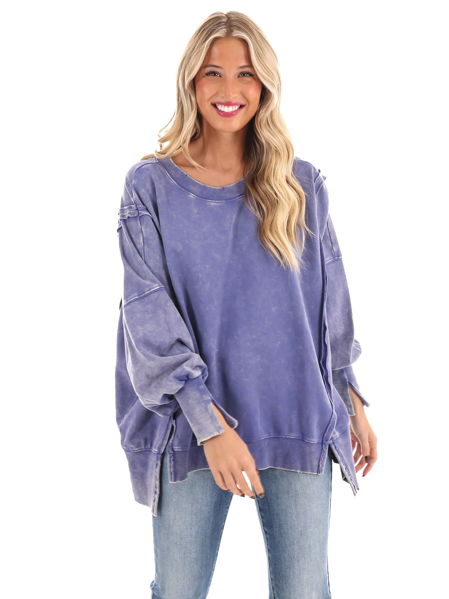 Lovely Life Acid Wash Sweatshirt - Image 15