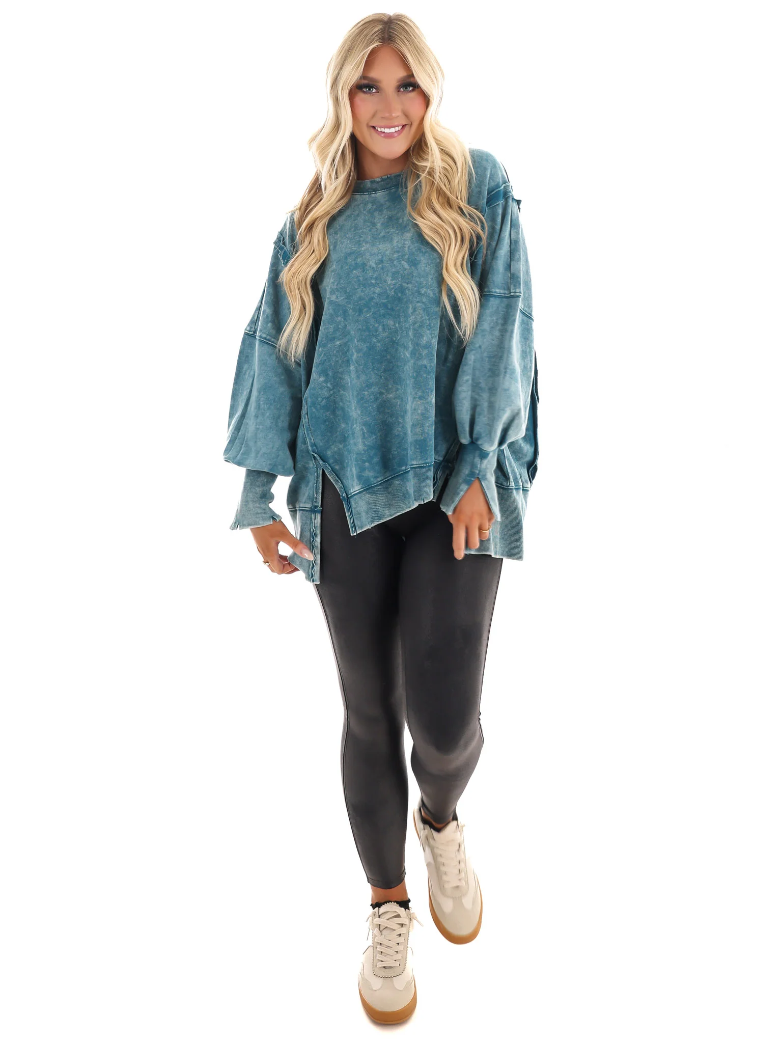 Lovely Life Acid Wash Sweatshirt - Image 20