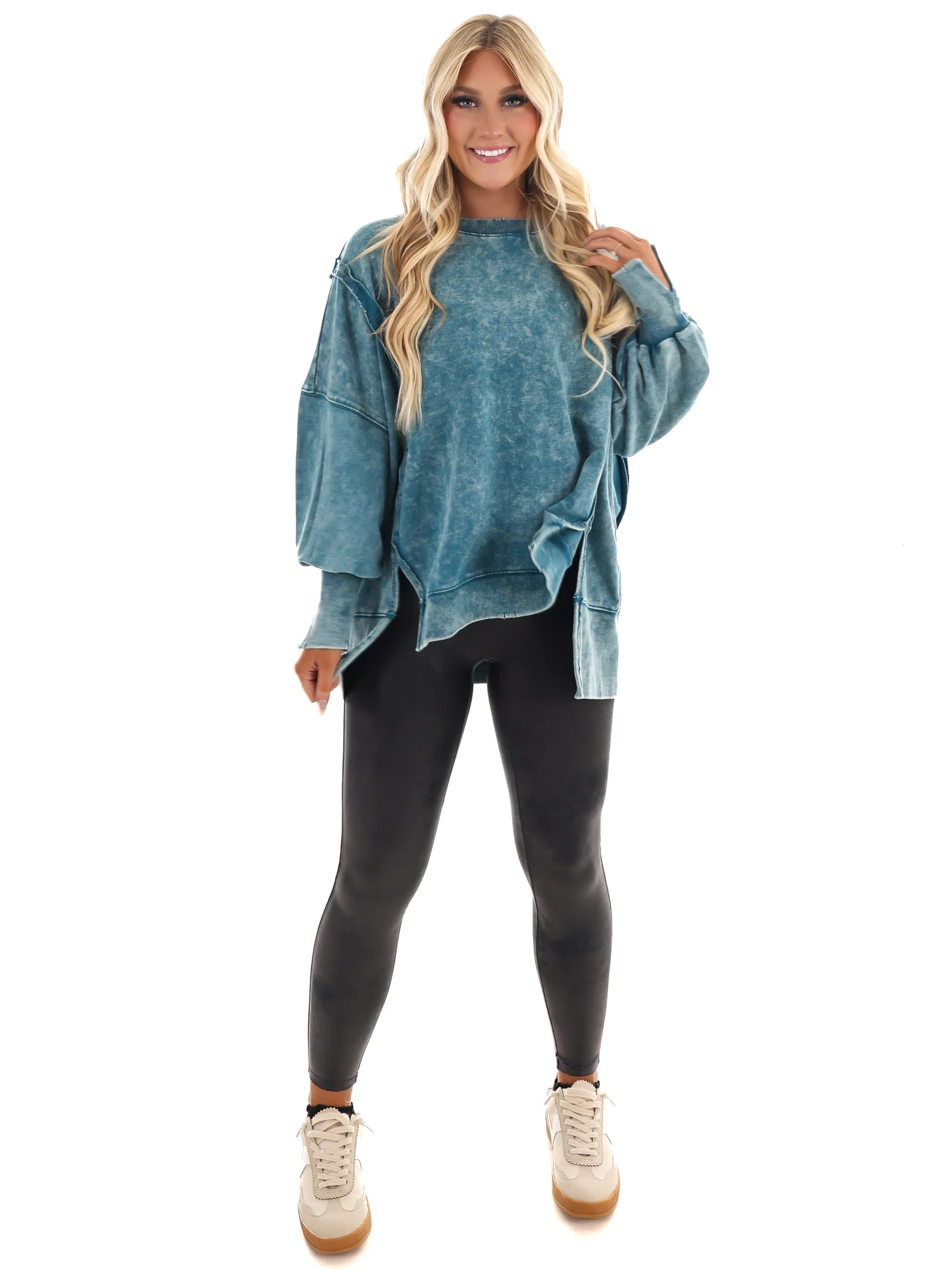 Lovely Life Acid Wash Sweatshirt - Image 22