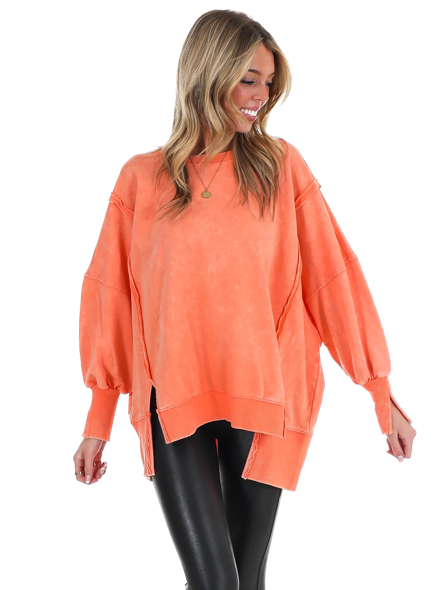 Lovely Life Acid Wash Sweatshirt - Image 38