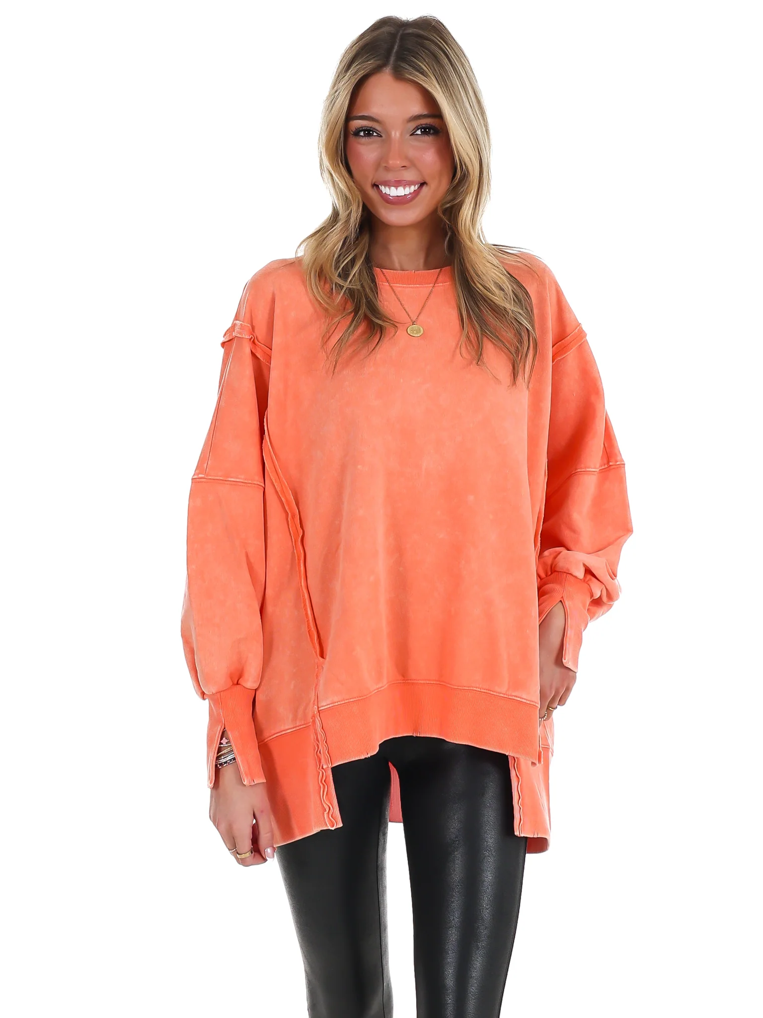 Lovely Life Acid Wash Sweatshirt - Image 42