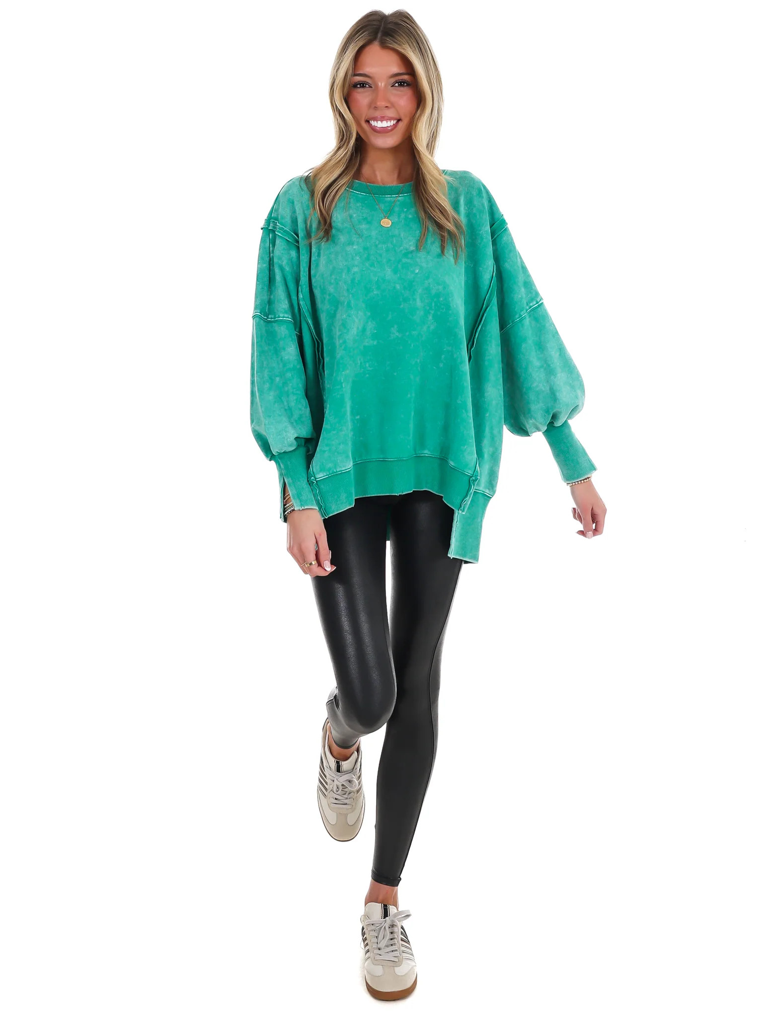 Lovely Life Acid Wash Sweatshirt - Image 47