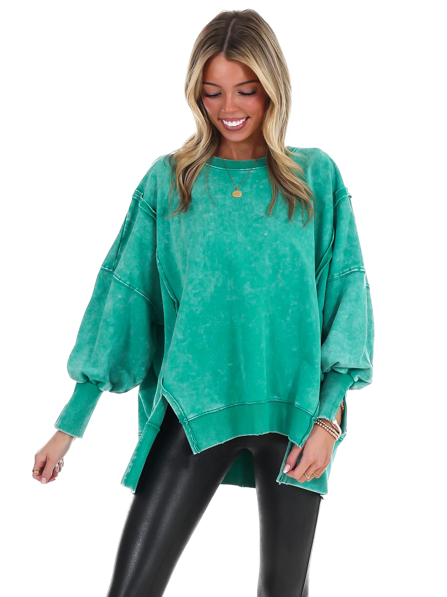 Lovely Life Acid Wash Sweatshirt - Image 48