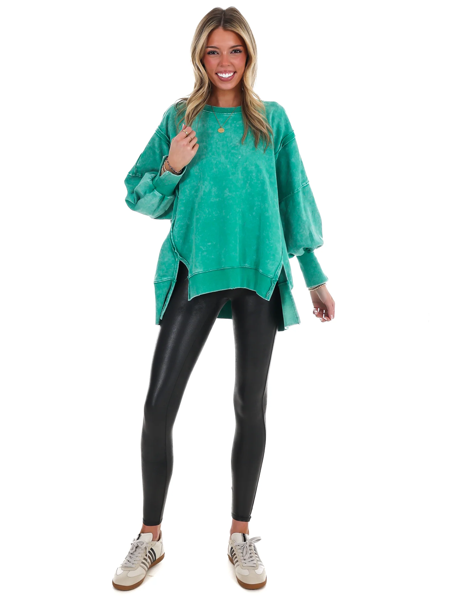 Lovely Life Acid Wash Sweatshirt - Image 49
