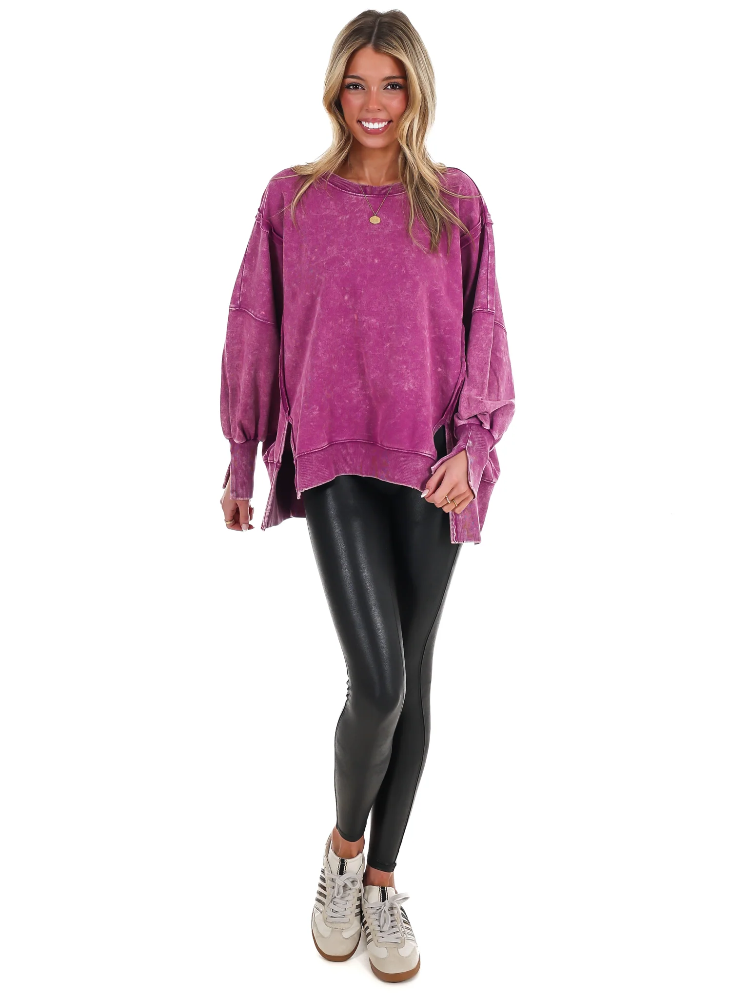 Lovely Life Acid Wash Sweatshirt - Image 6