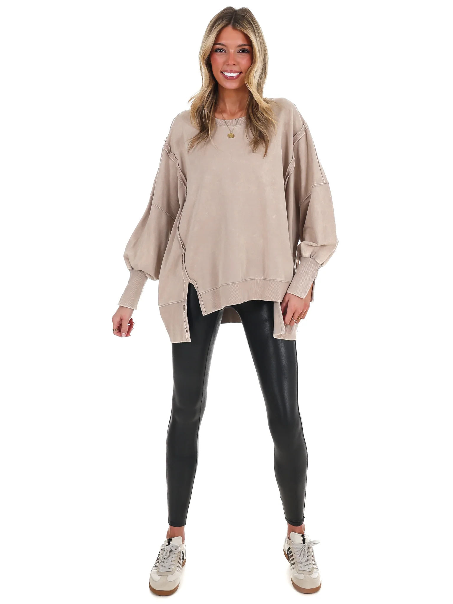 Lovely Life Acid Wash Sweatshirt - Image 63