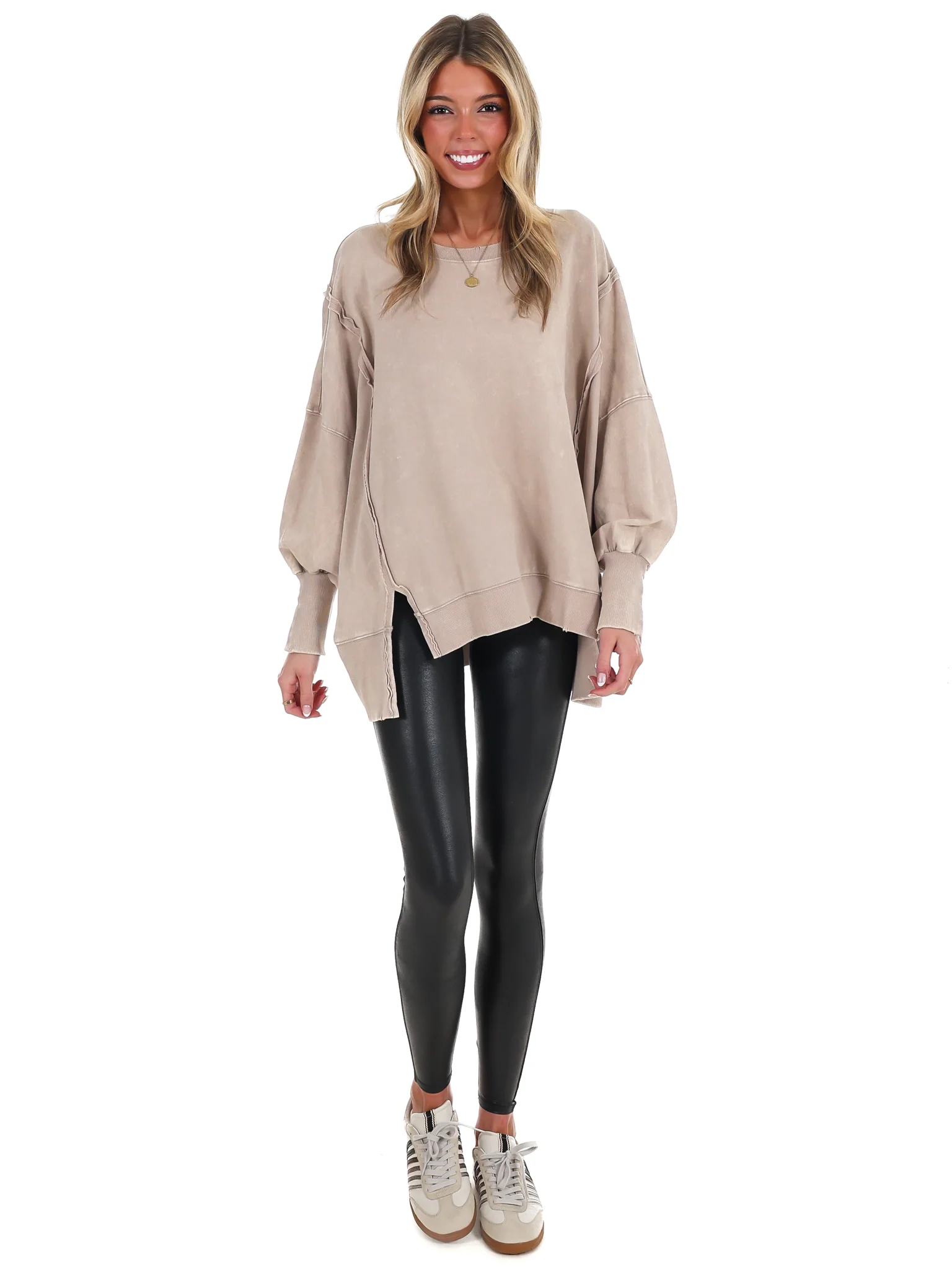 Lovely Life Acid Wash Sweatshirt - Image 65