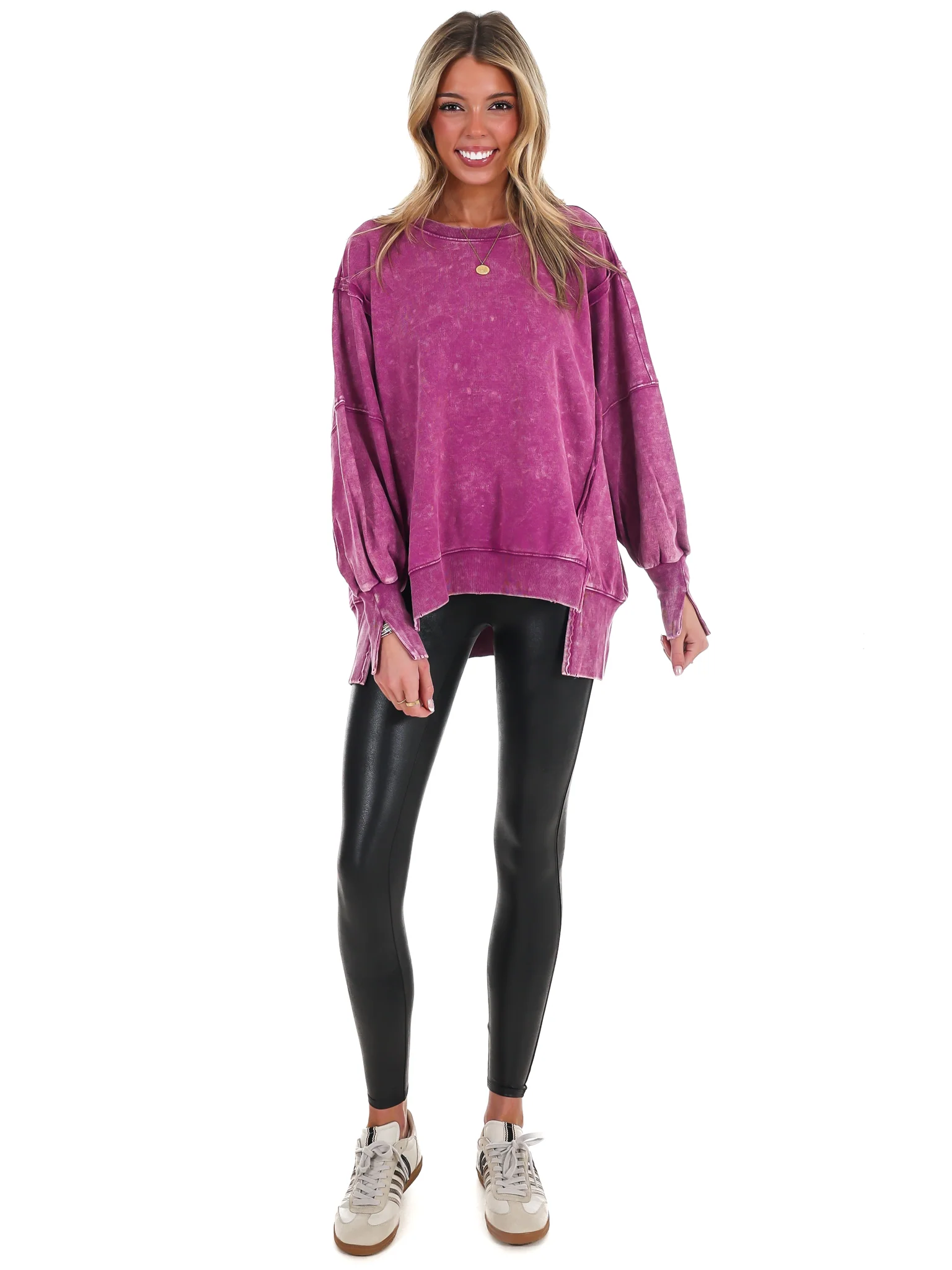 Lovely Life Acid Wash Sweatshirt - Image 7