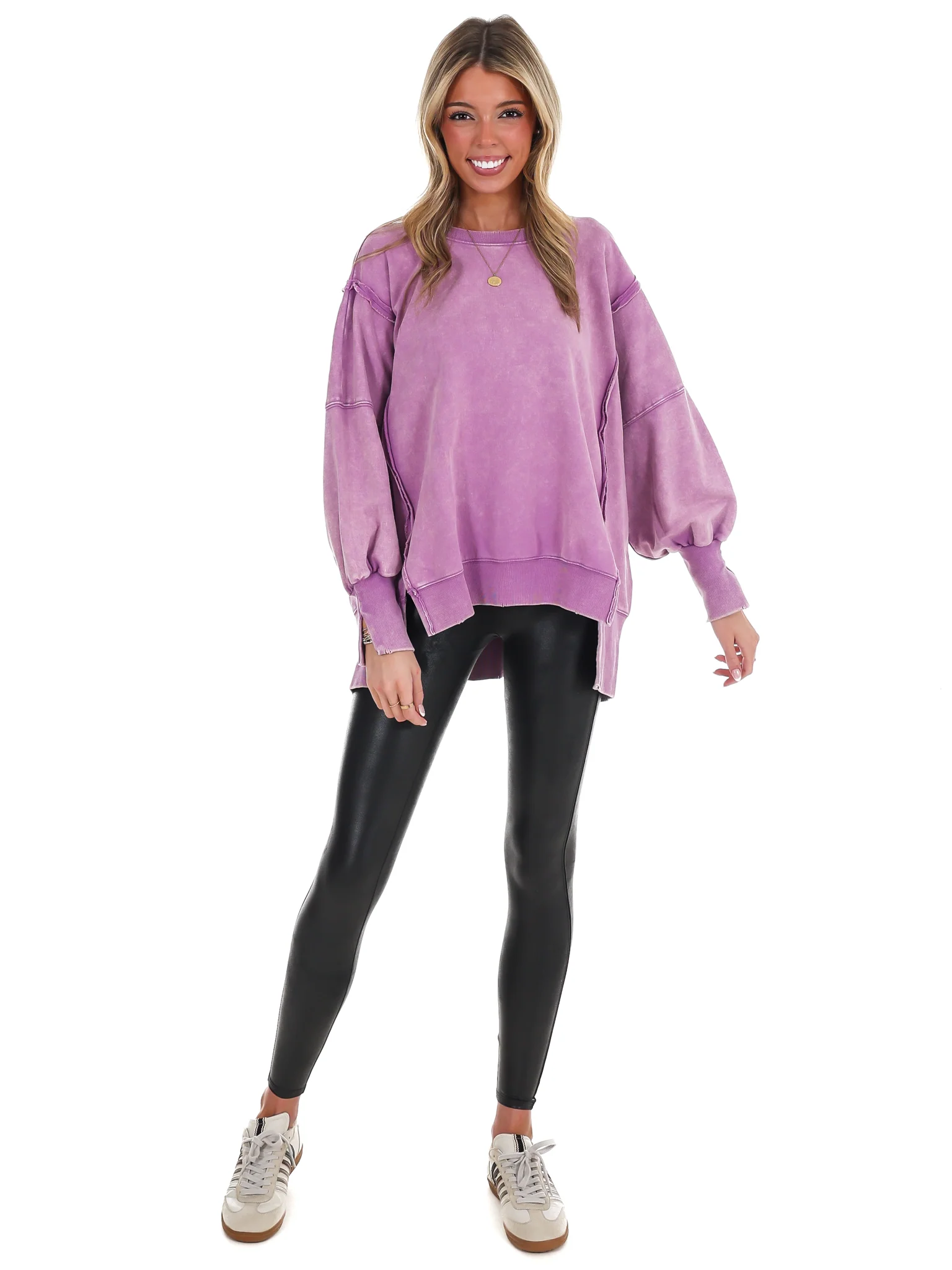 Lovely Life Acid Wash Sweatshirt - Image 71