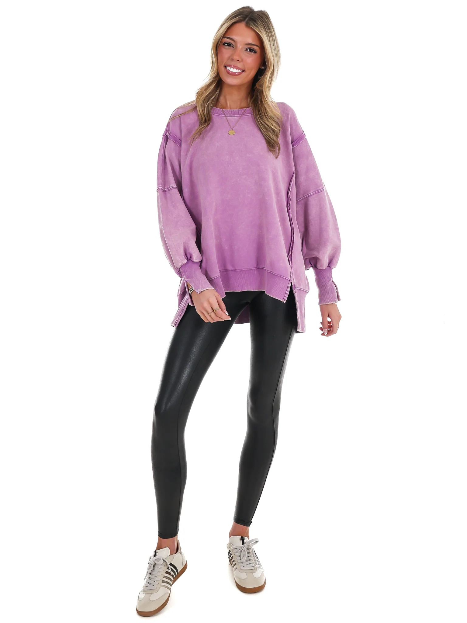 Lovely Life Acid Wash Sweatshirt - Image 73