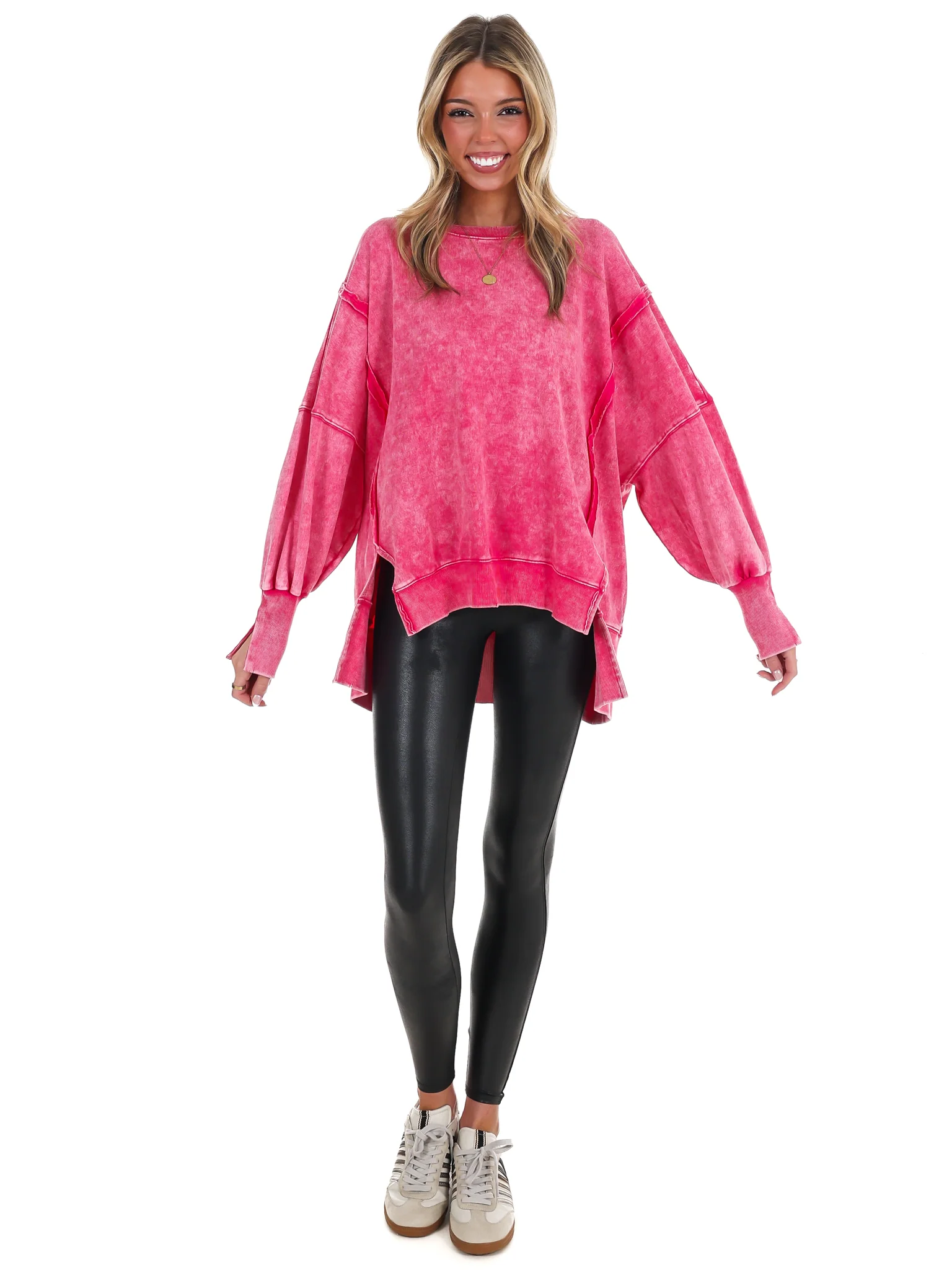 Lovely Life Acid Wash Sweatshirt - Image 79