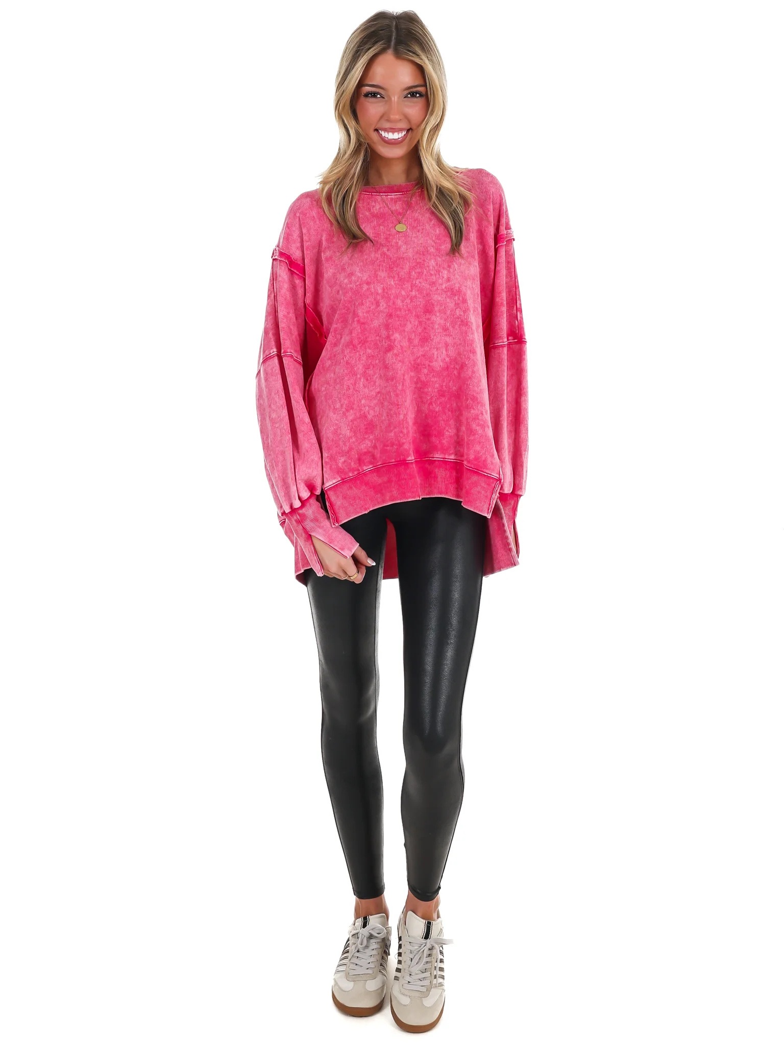 Lovely Life Acid Wash Sweatshirt - Image 81