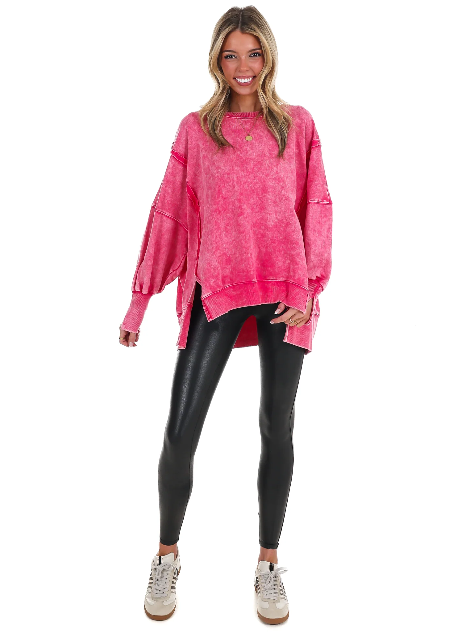 Lovely Life Acid Wash Sweatshirt - Image 83
