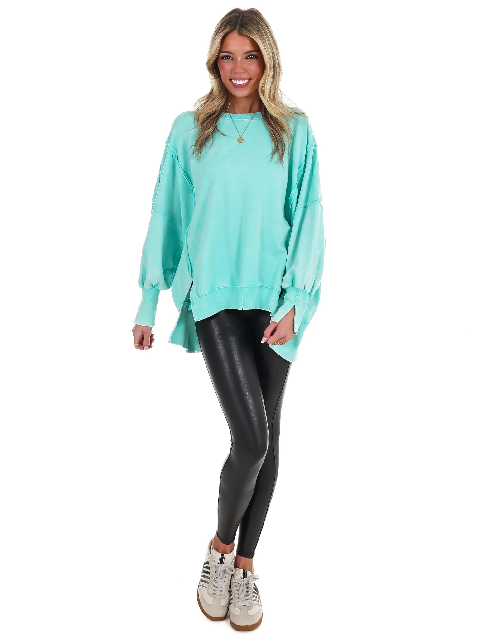 Lovely Life Acid Wash Sweatshirt - Image 87