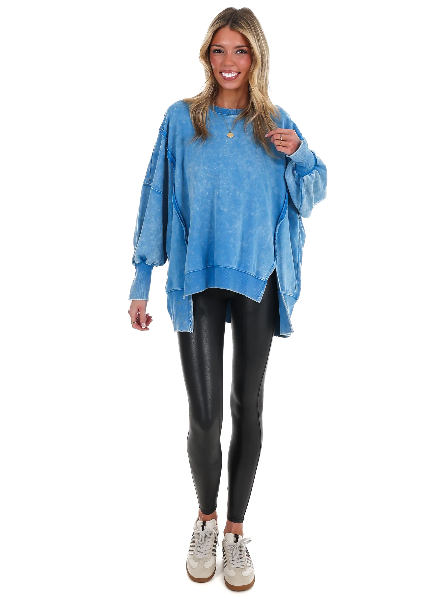 Lovely Life Acid Wash Sweatshirt - Image 99
