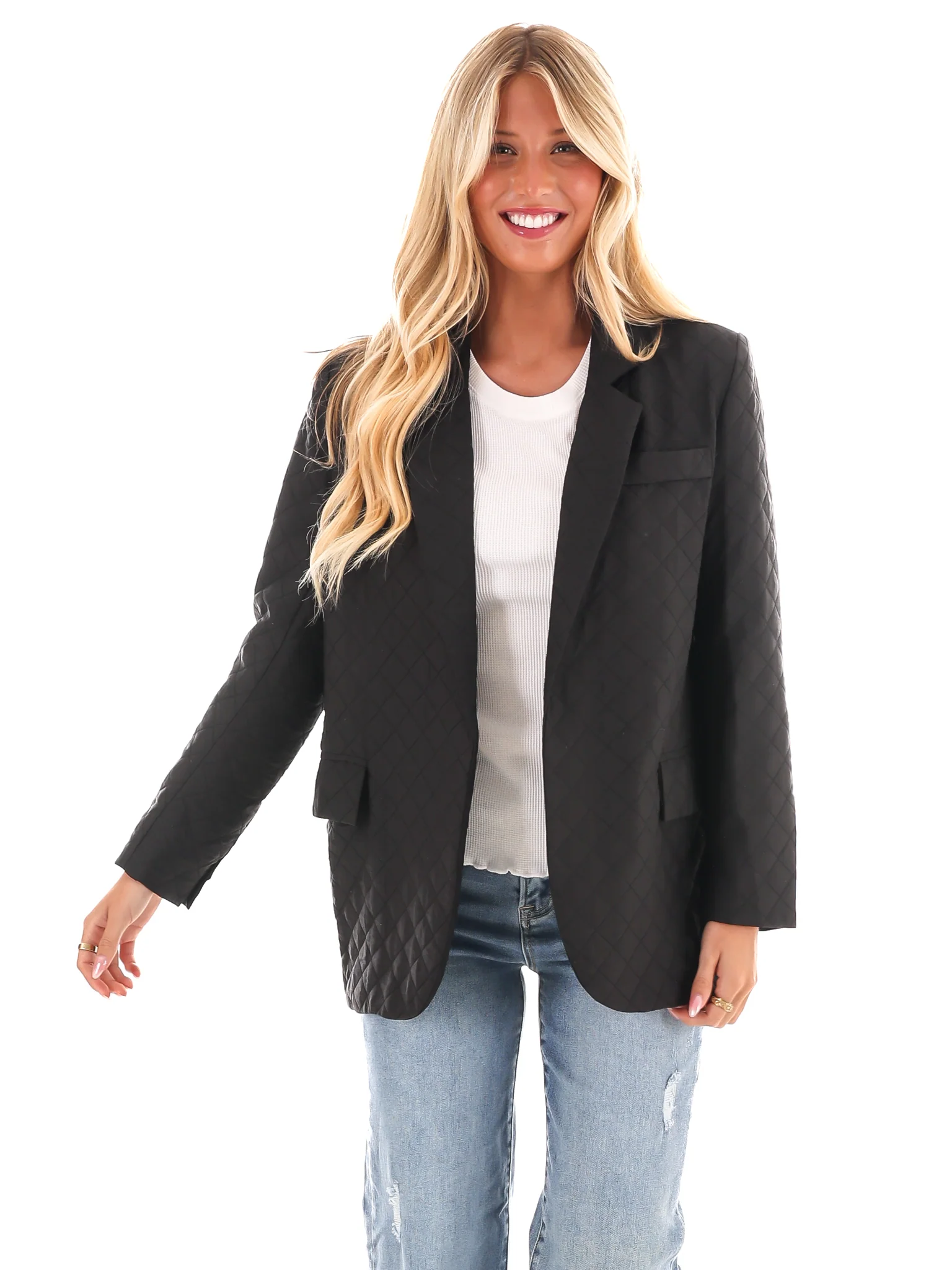 Lucky Me Quilted Blazer - Image 3