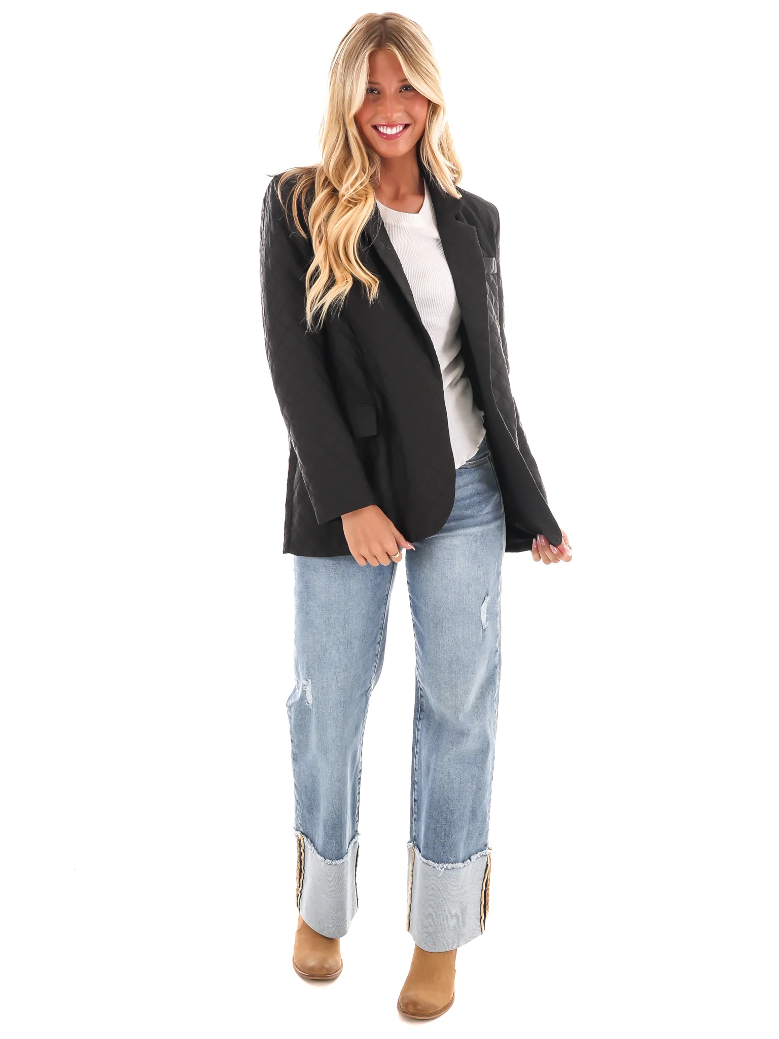 Lucky Me Quilted Blazer - Image 4