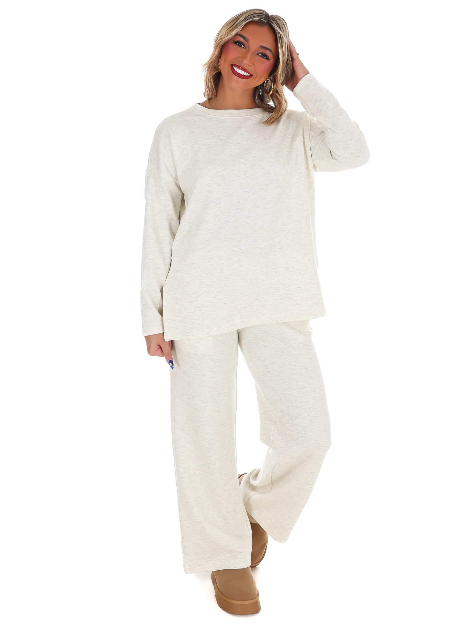 Luxe Scuba Side Slit Two Piece Set Doorbuster - Image 26