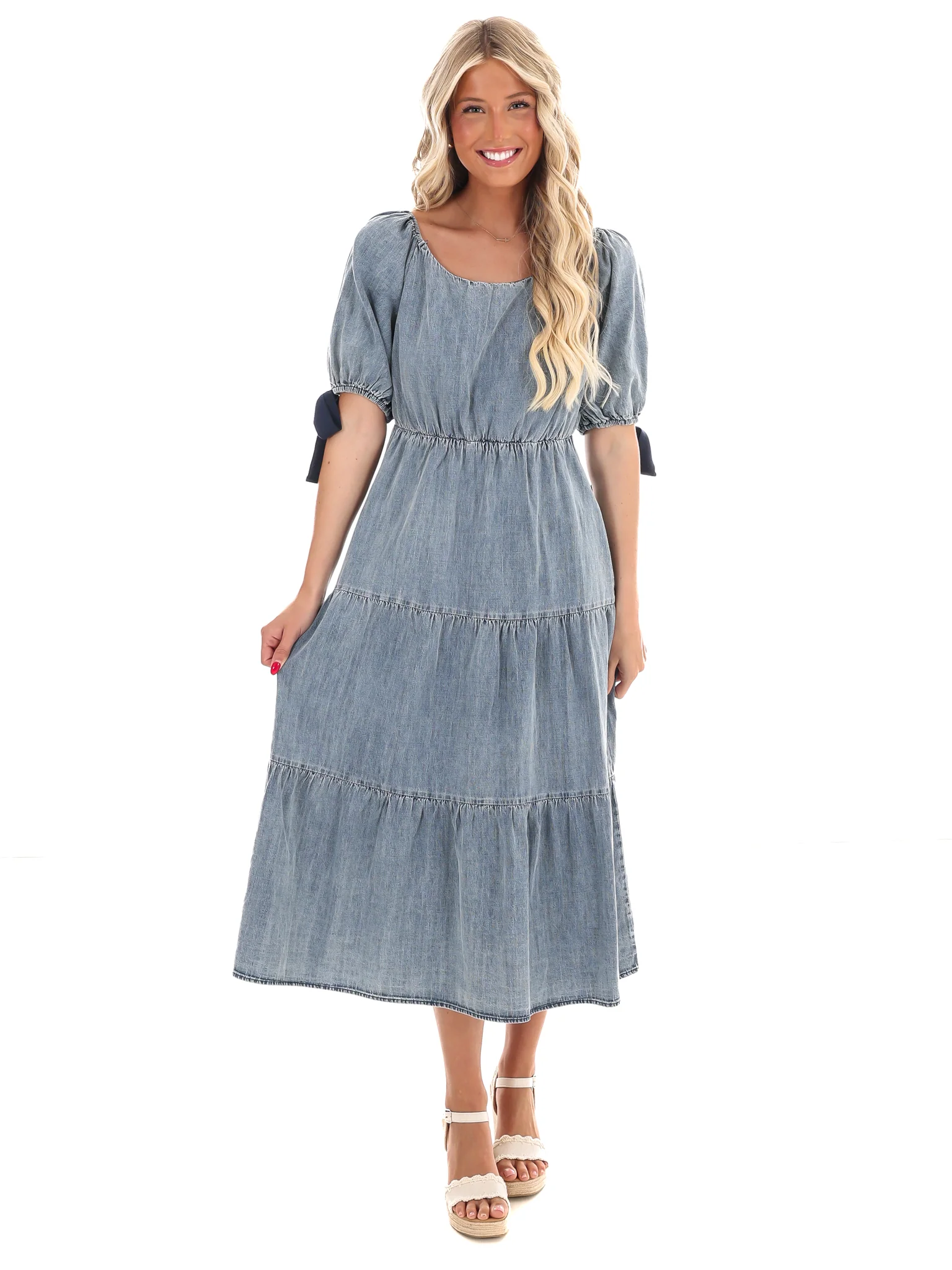 Made for This Denim Midi Dress