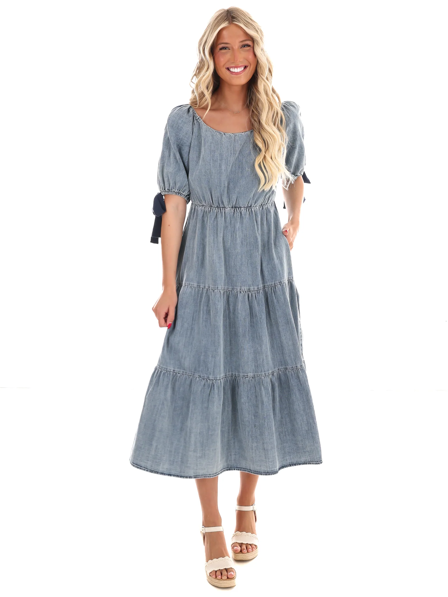 Made for This Denim Midi Dress - Image 3