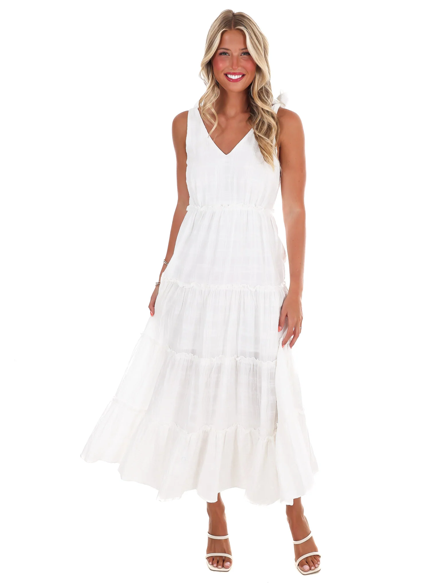Made You Look Ruffle Midi Dress - Image 4
